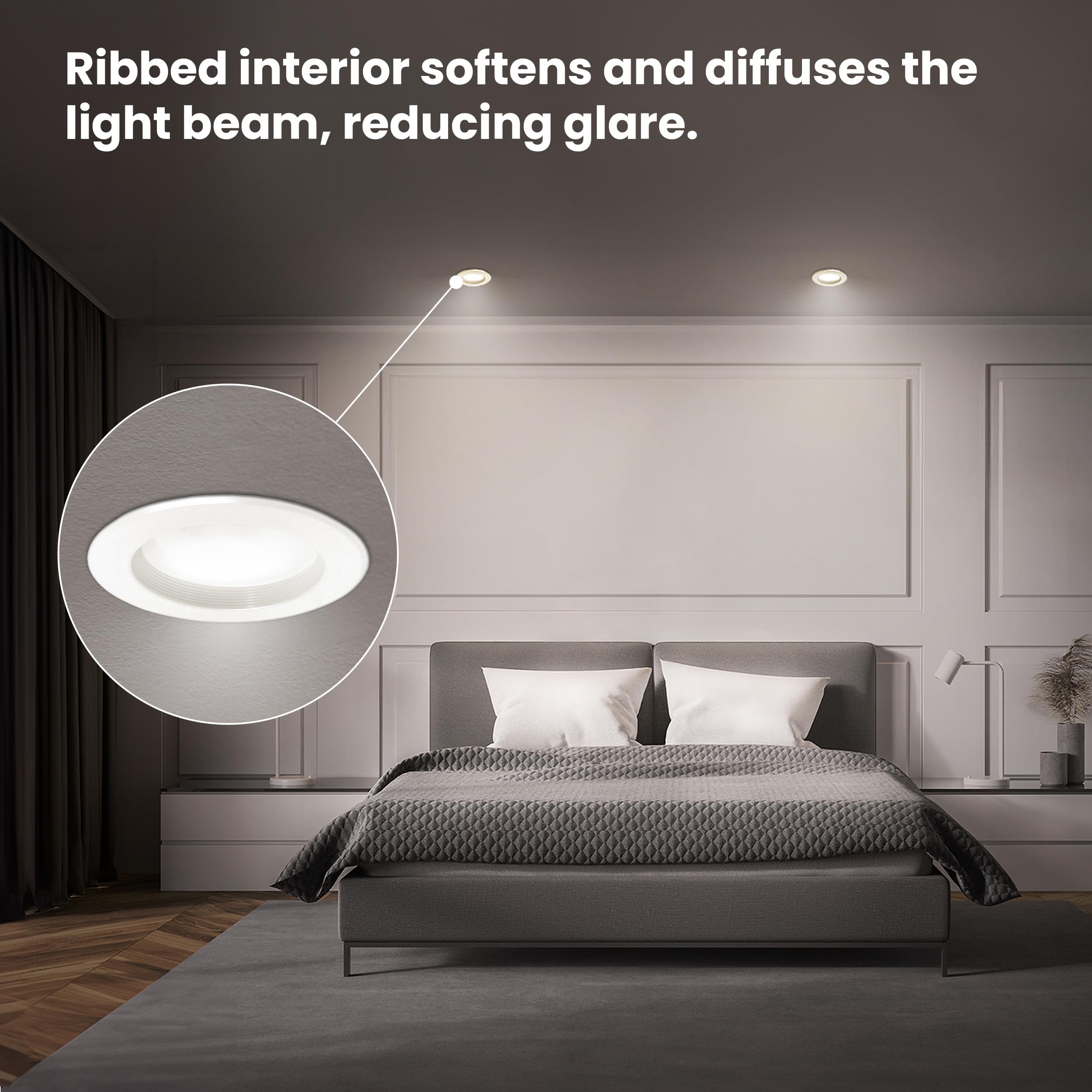 Energy Efficient LED Downlight Retrofit Kit with Adjustable Trim