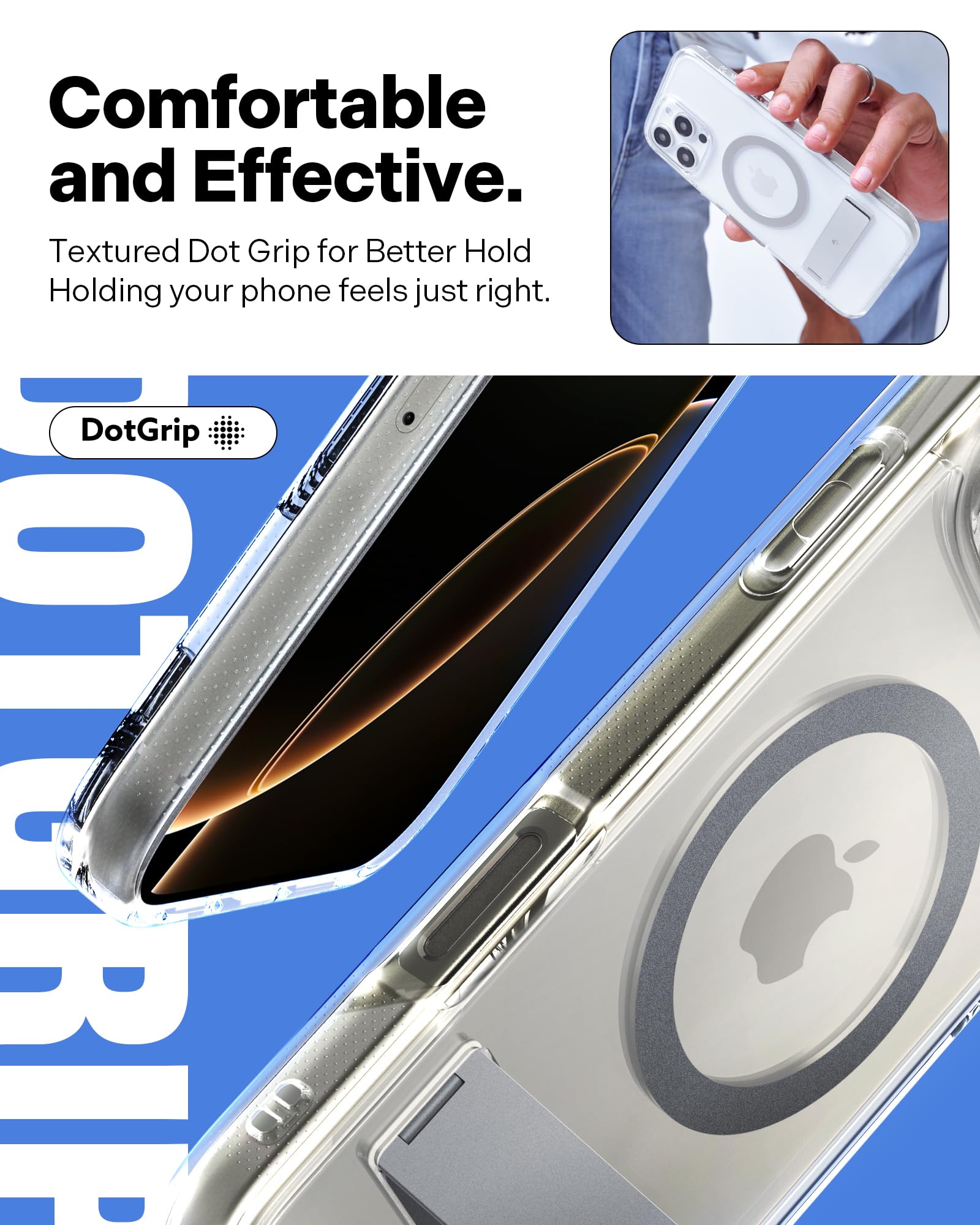 Ultra Clear Kickstand Case for iPhone 16 Pro Max