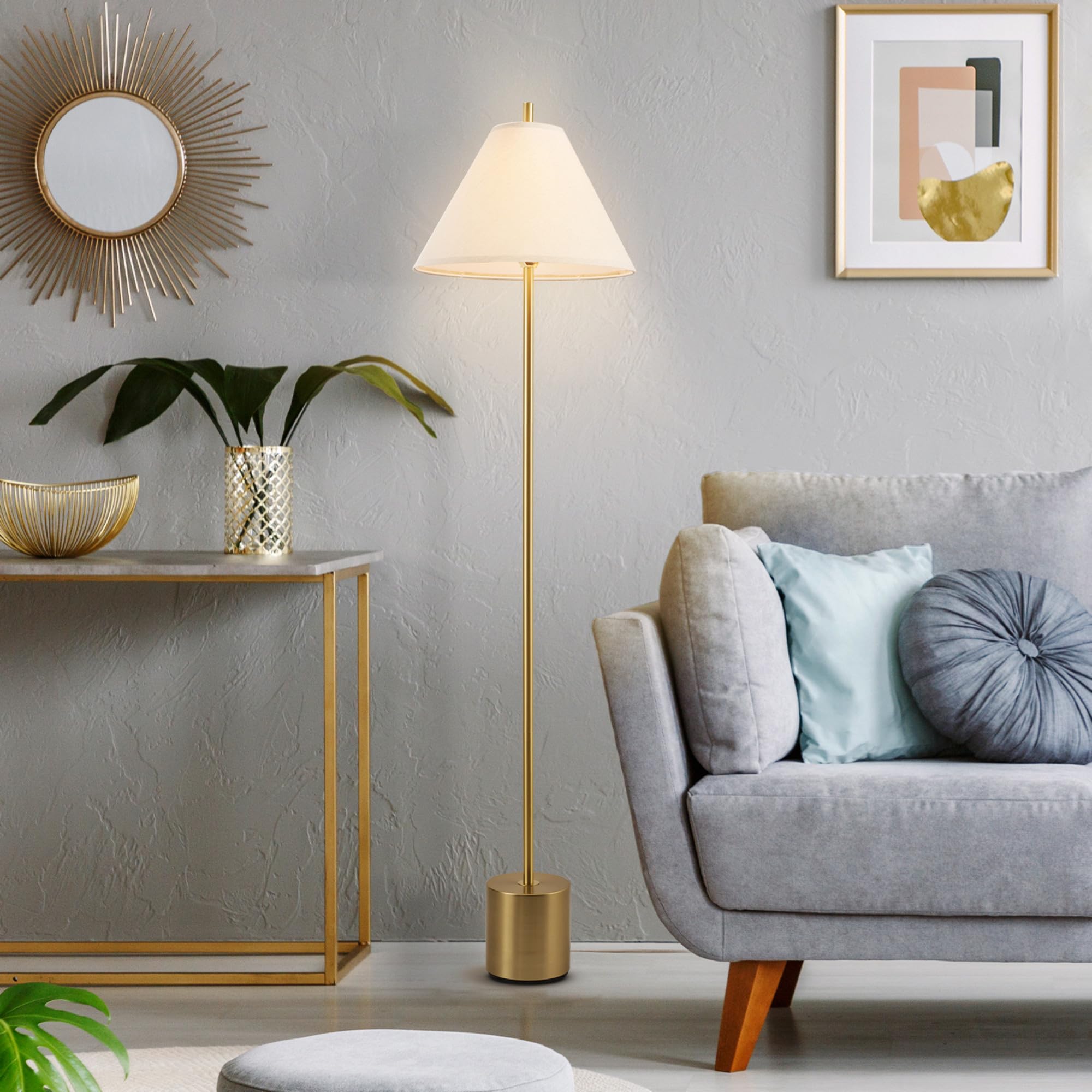 Modern 58 Inch Floor Lamp with Geometric Design