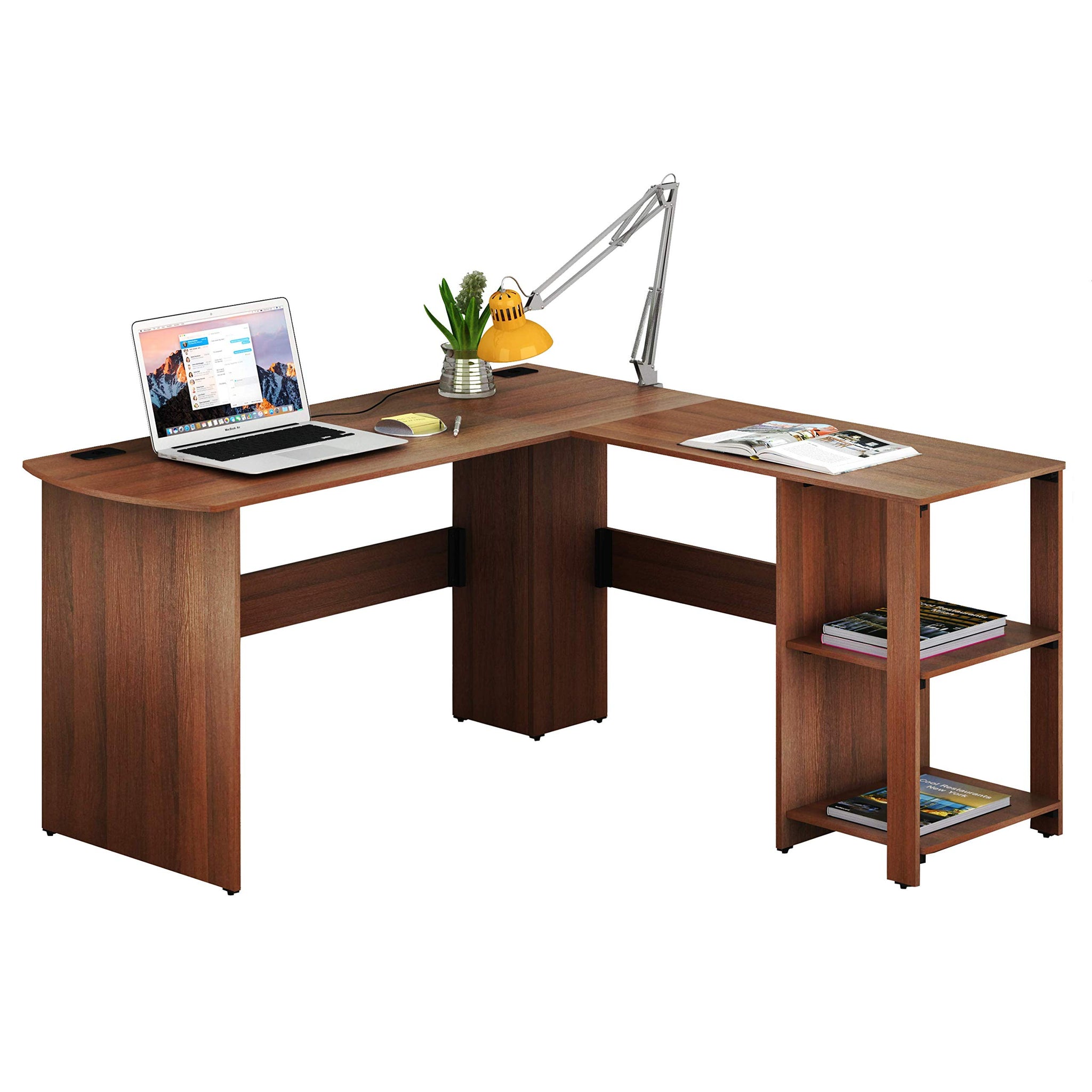 L Shaped Home Office Desk with Storage Solutions