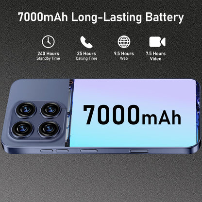 MMY 16PROMA X Unlocked Phone 6.99in HD Android 14 7000mAh 5G 16GB 512GB Deep Blue