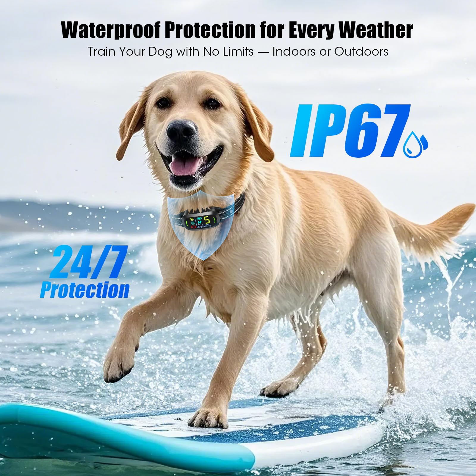 Smart AI Bark Collar with Rechargeable Waterproof Design