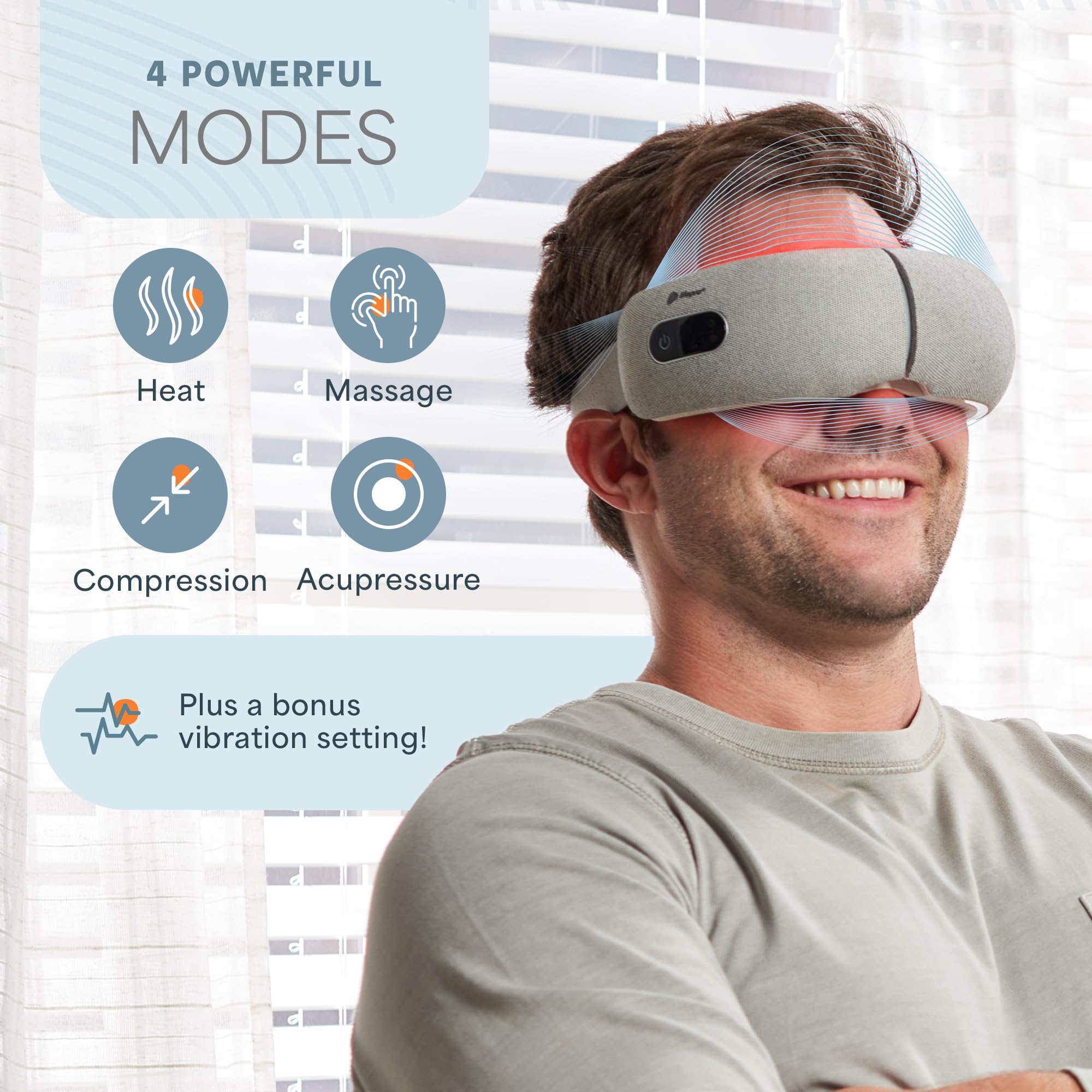 Portable Eye Massager with Heat and Vibration for Relief