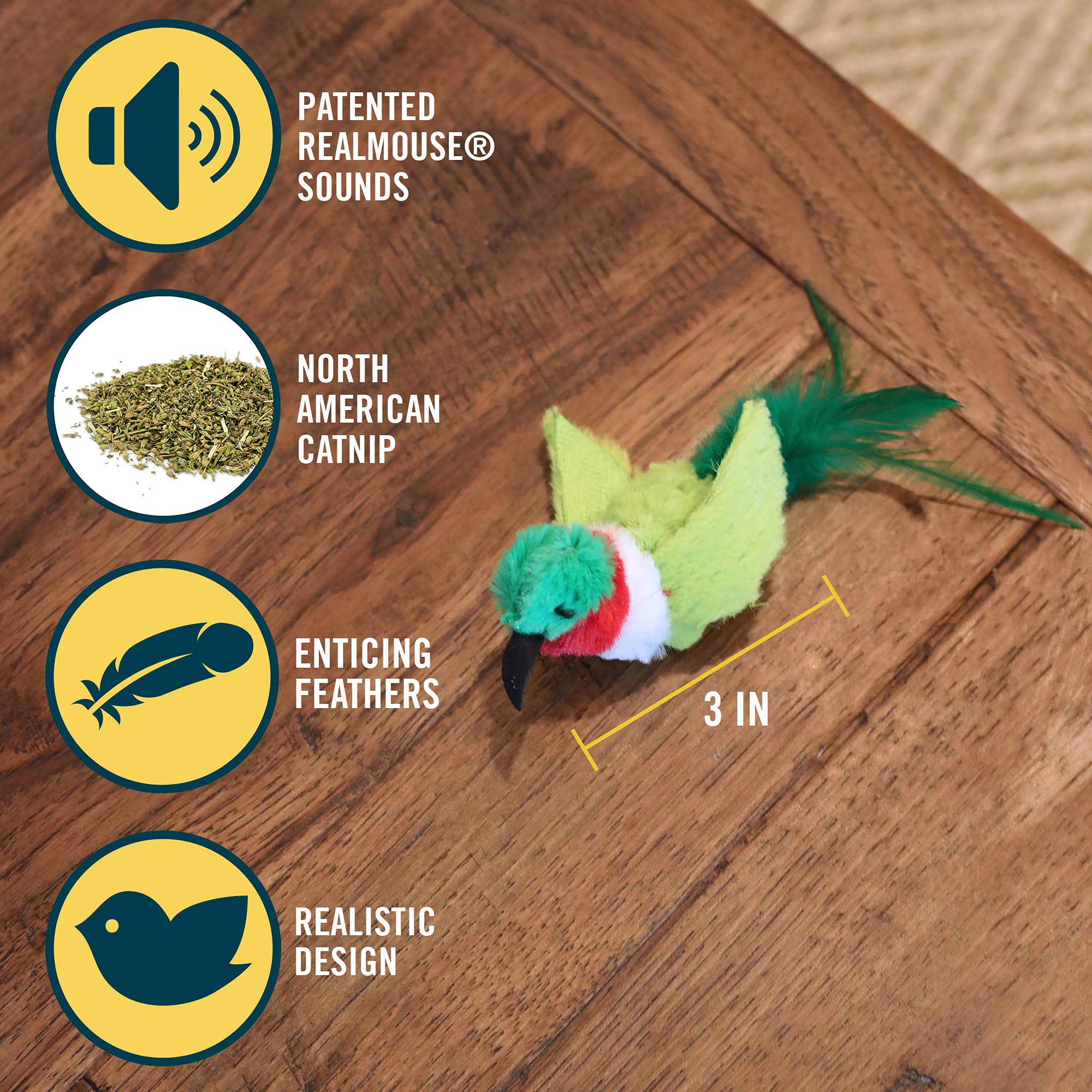Interactive Cat Toys with Realistic Bird Sounds