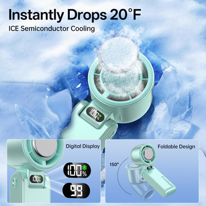 Handheld Portable Fan Ice Cooler 20000 RPM Turbo Purple