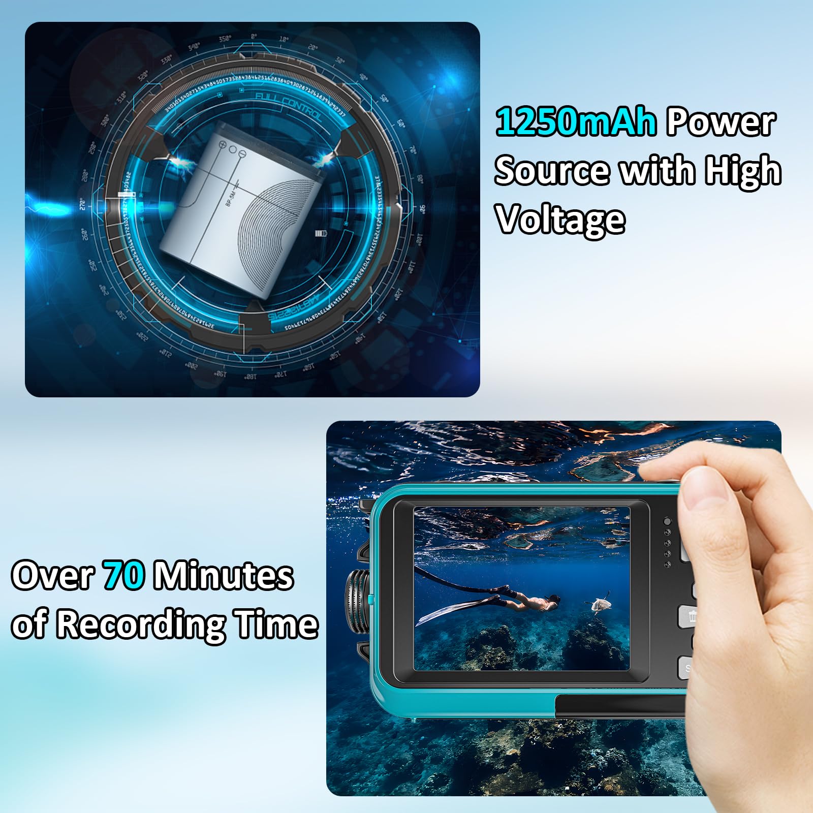 4K Waterproof Underwater Camera for Snorkeling Adventures