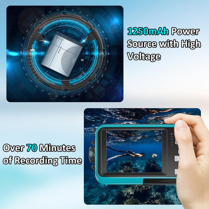 4K Waterproof Underwater Camera for Snorkeling Adventures