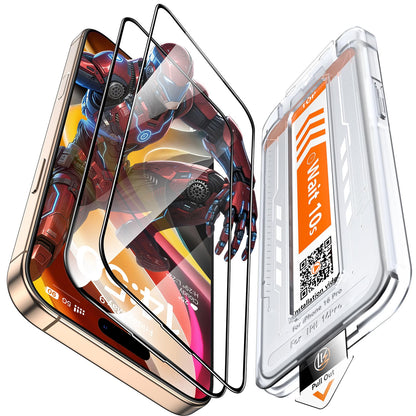 LK 2 Tempered Glass Screen Protector For iPhone 17 Pro Max
