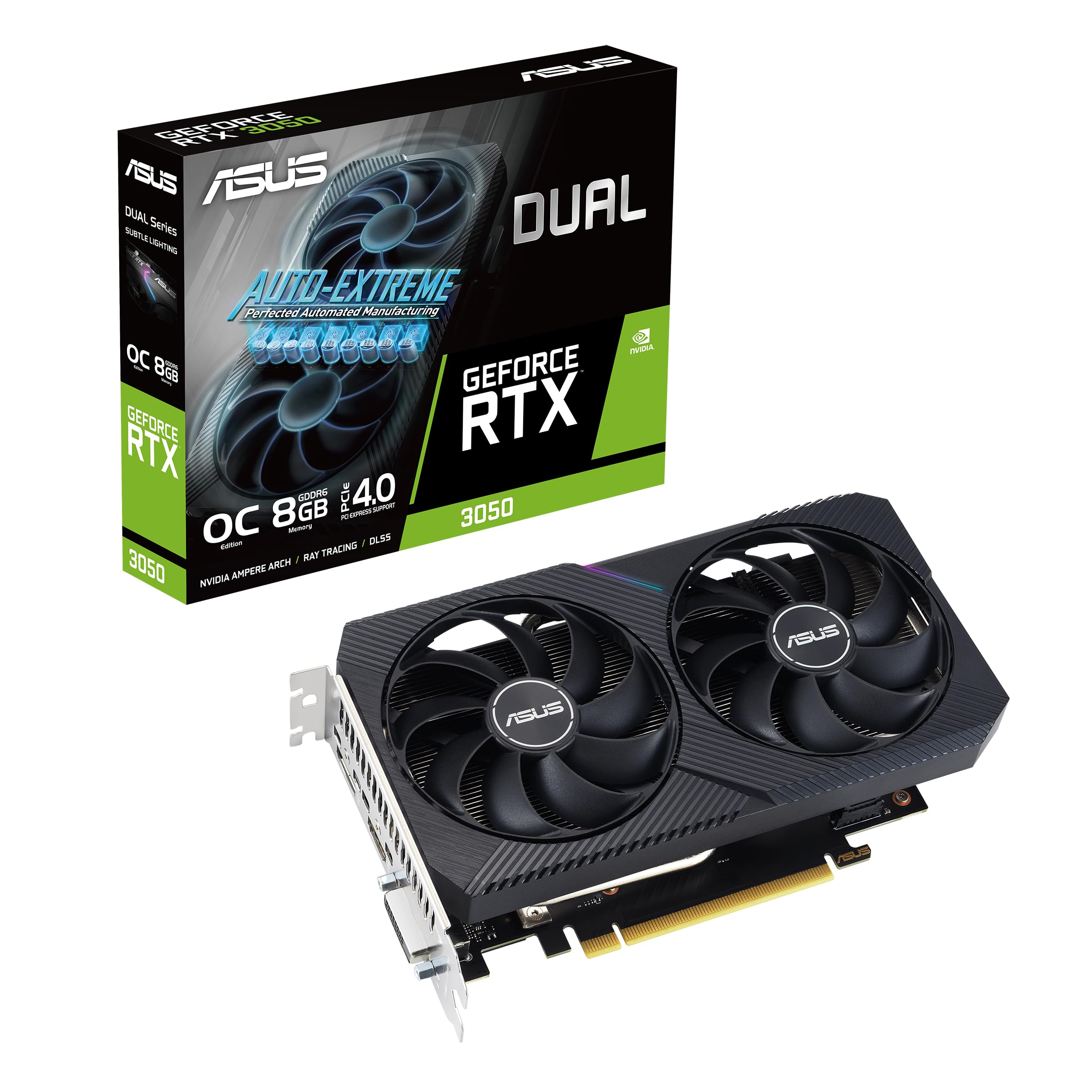 ASUS Dual GeForce RTX 3050 Gaming Graphics Card with Advanced Cooling