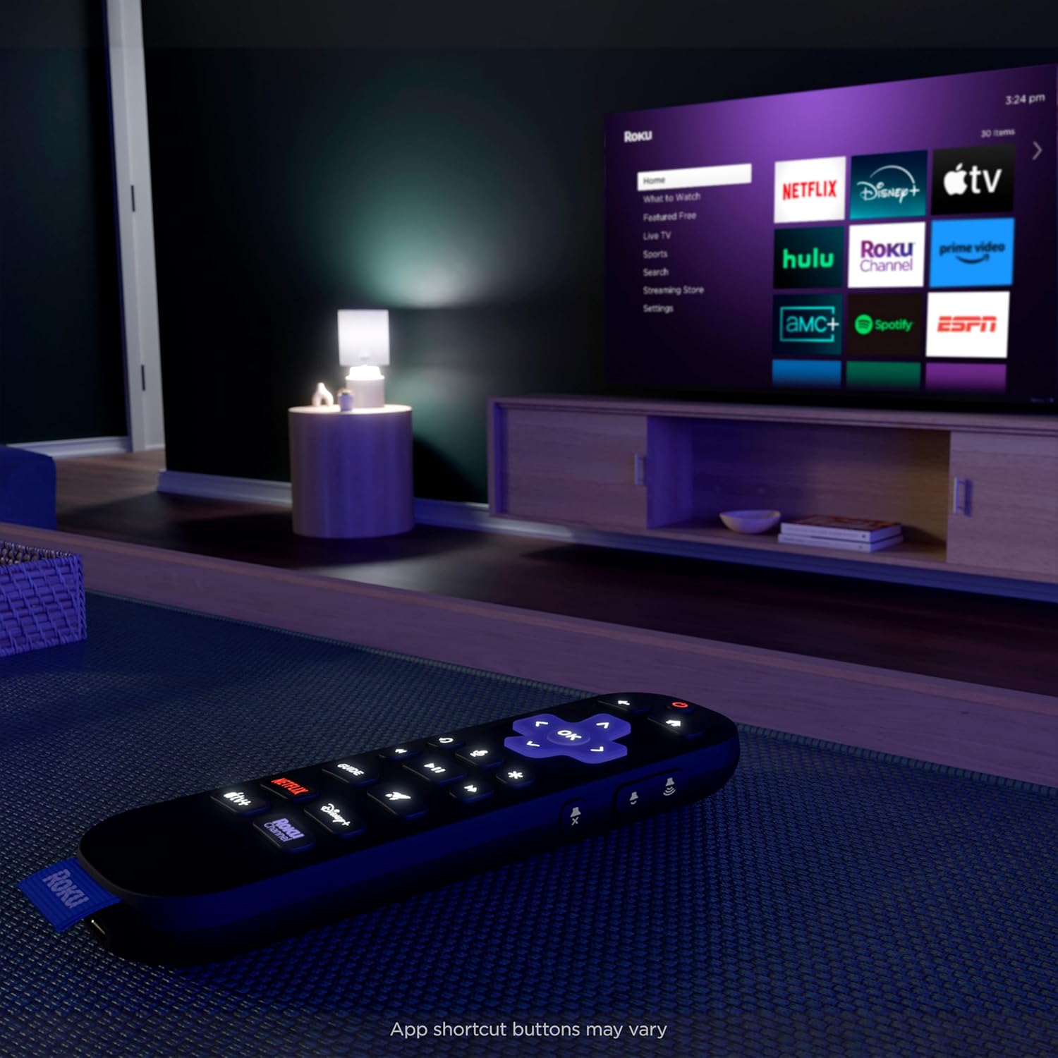Roku Voice Remote Pro Enhanced Control with Backlit Buttons