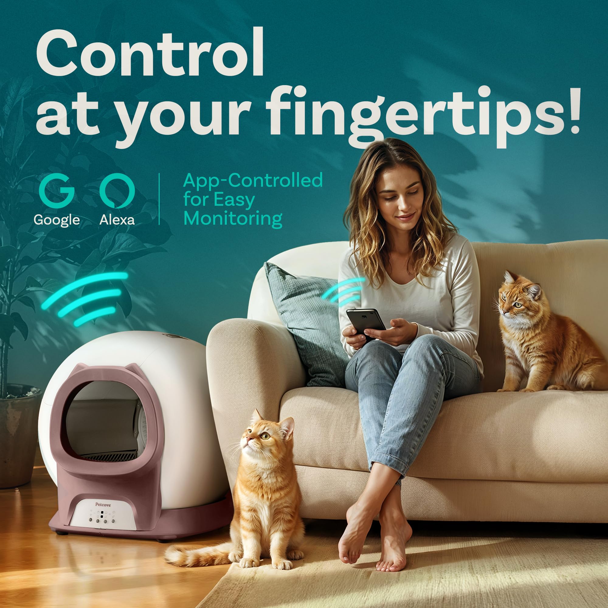 Self Cleaning Litter Box with App Control