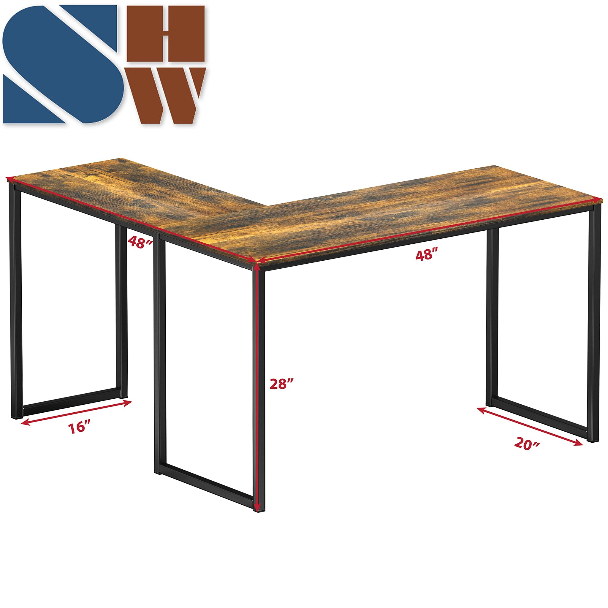 L Shape Home Office Desk for Maximal Workspace