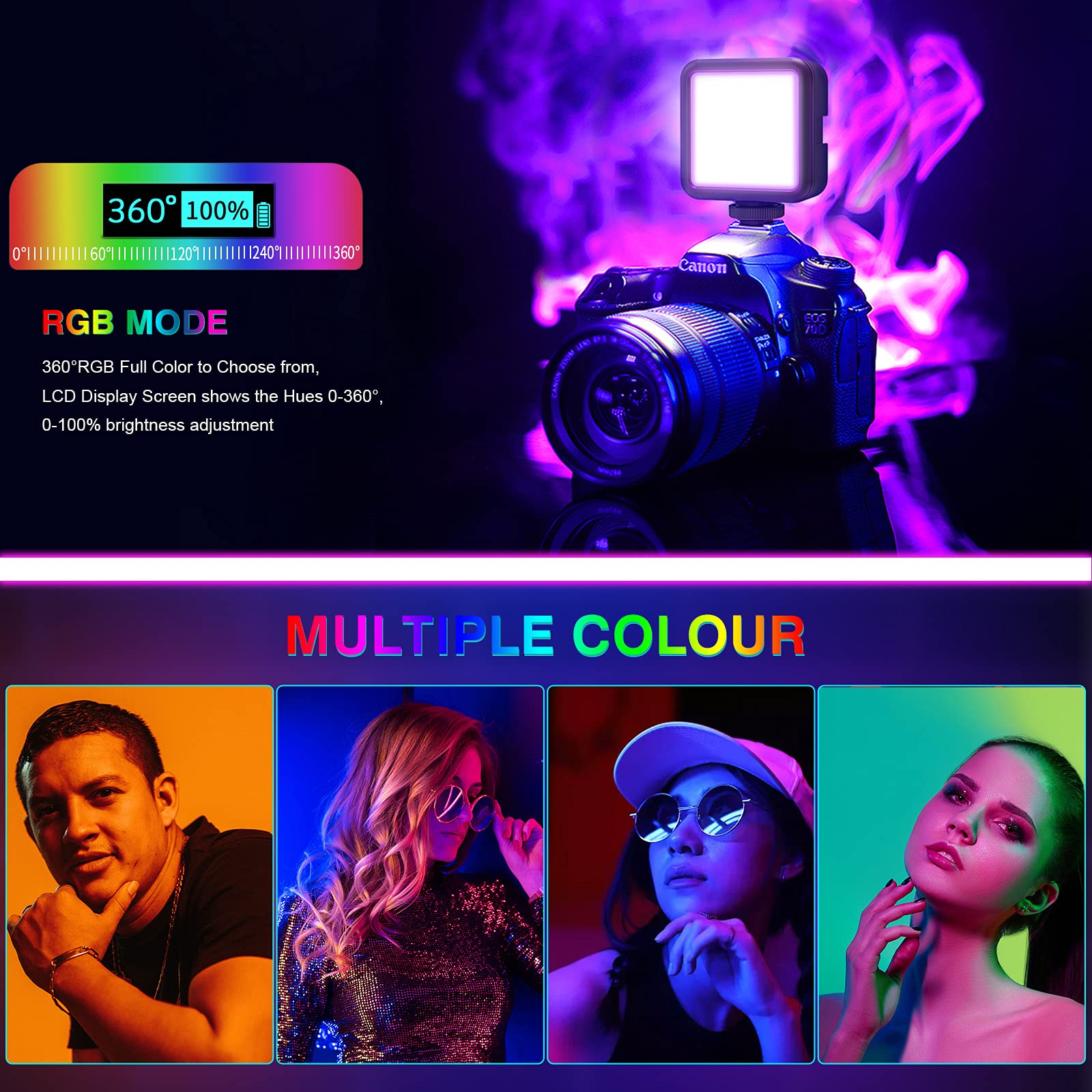 Magnetic RGB LED Video Light for Stunning Photography