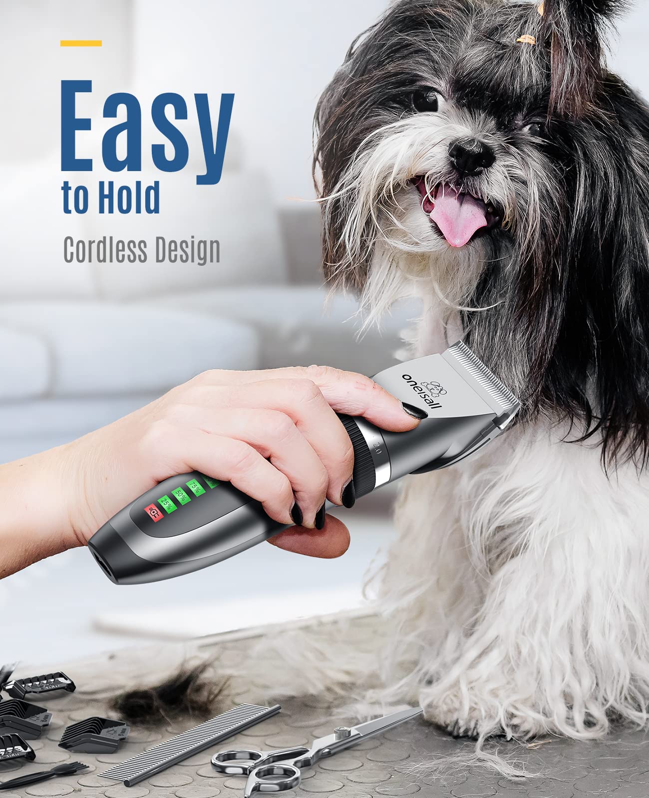 Low Noise Dog Clippers and Paw Trimmer Kit