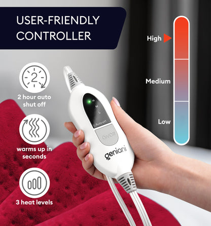 Geniani Large Electric Heating Pad for Pain Relief