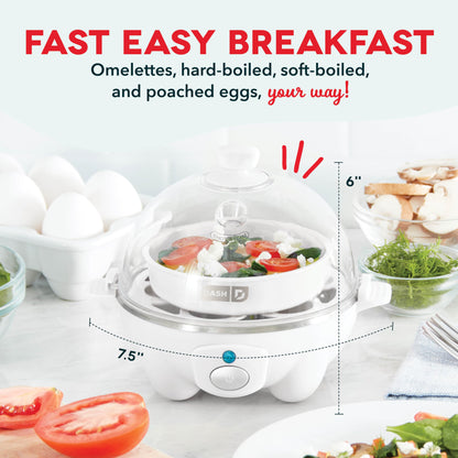Dash Rapid Egg Cooker 6 Egg Capacity Auto Shut Off Aqua