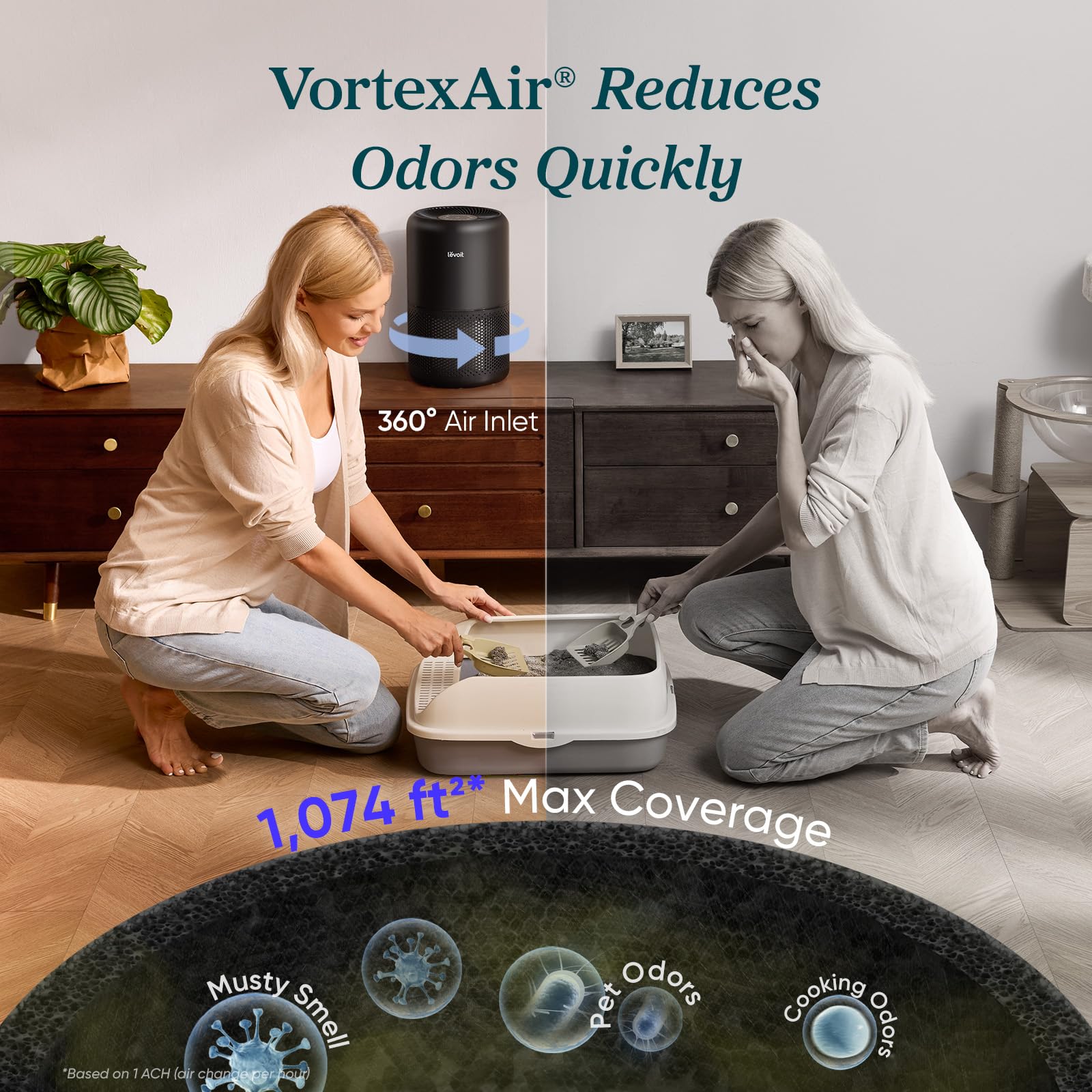 Levoit Air Purifier for Home Allergies and Pet Hair