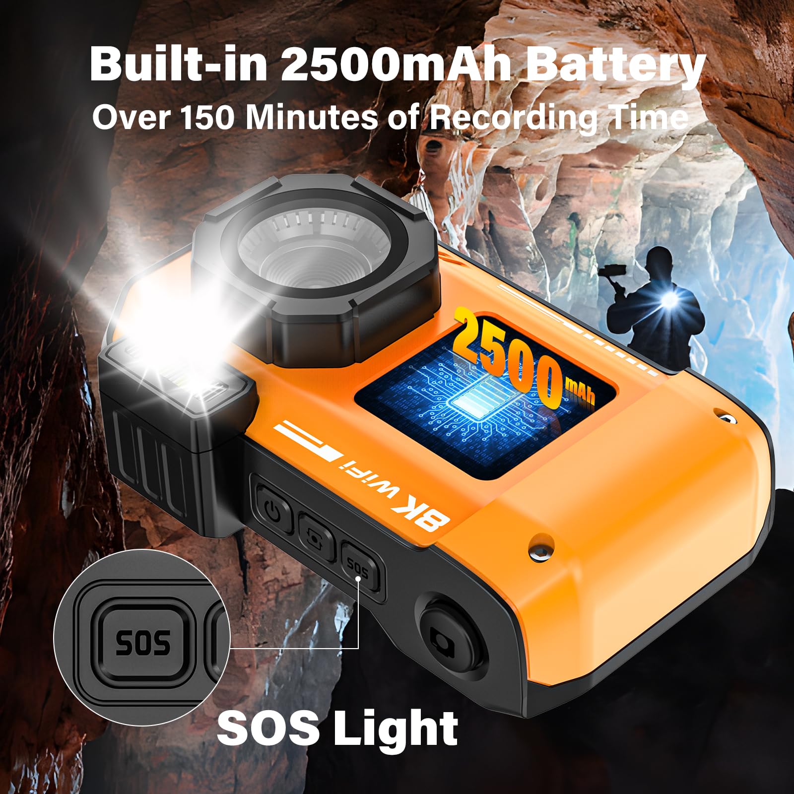 Rugged Waterproof 8K UHD Digital Camera for Snorkeling