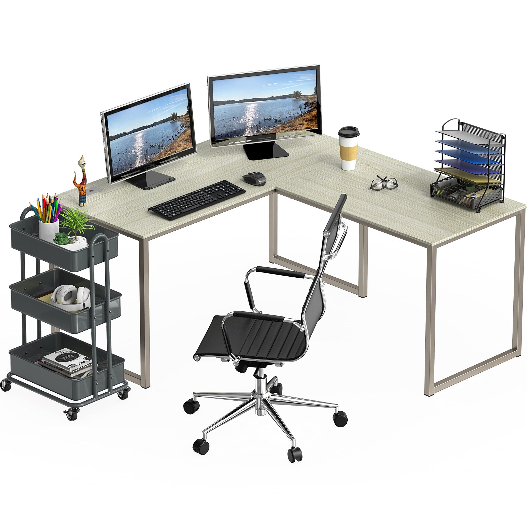 L Shape Home Office Desk for Maximal Workspace