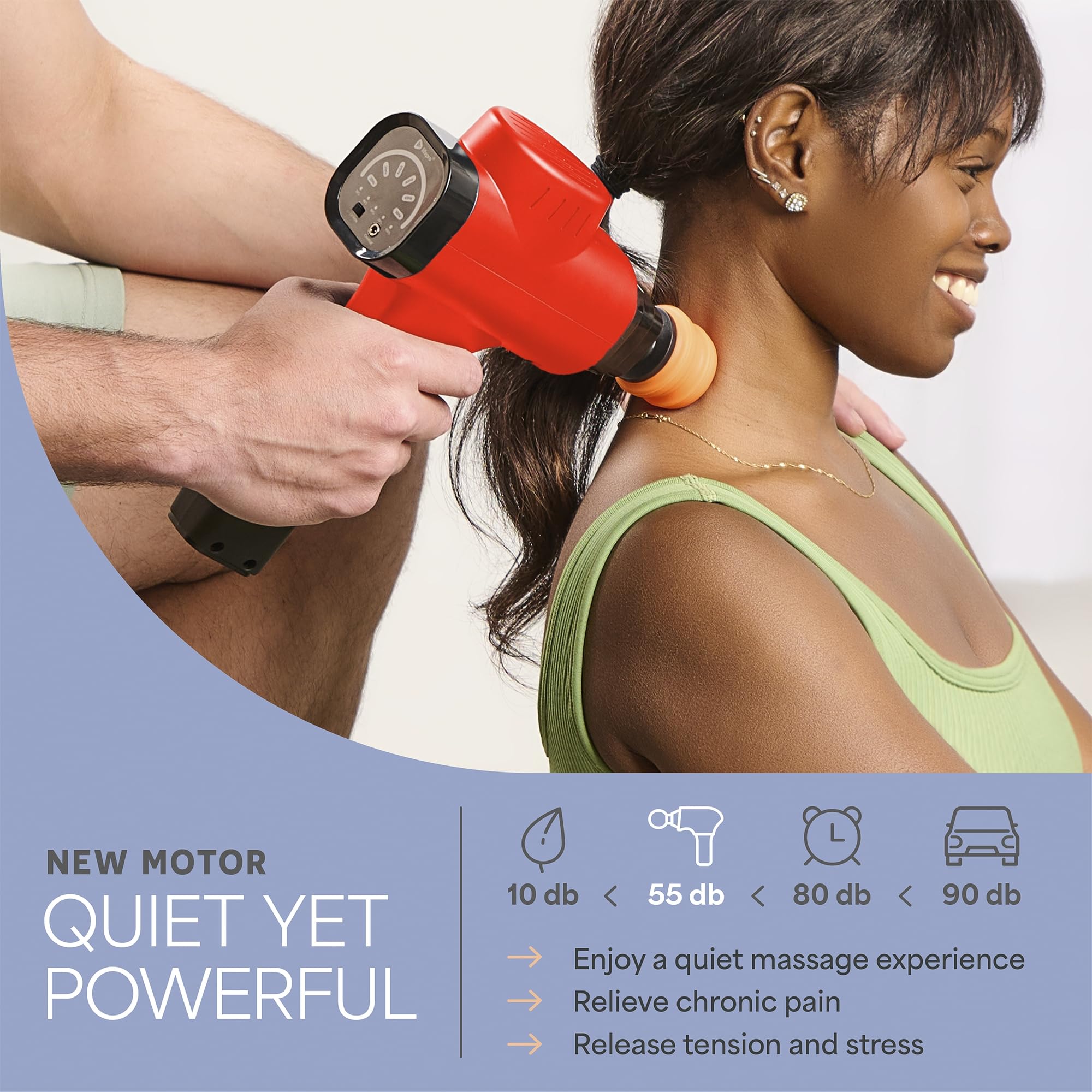 LifePro Deep Tissue Massage Gun with Multiple Heads