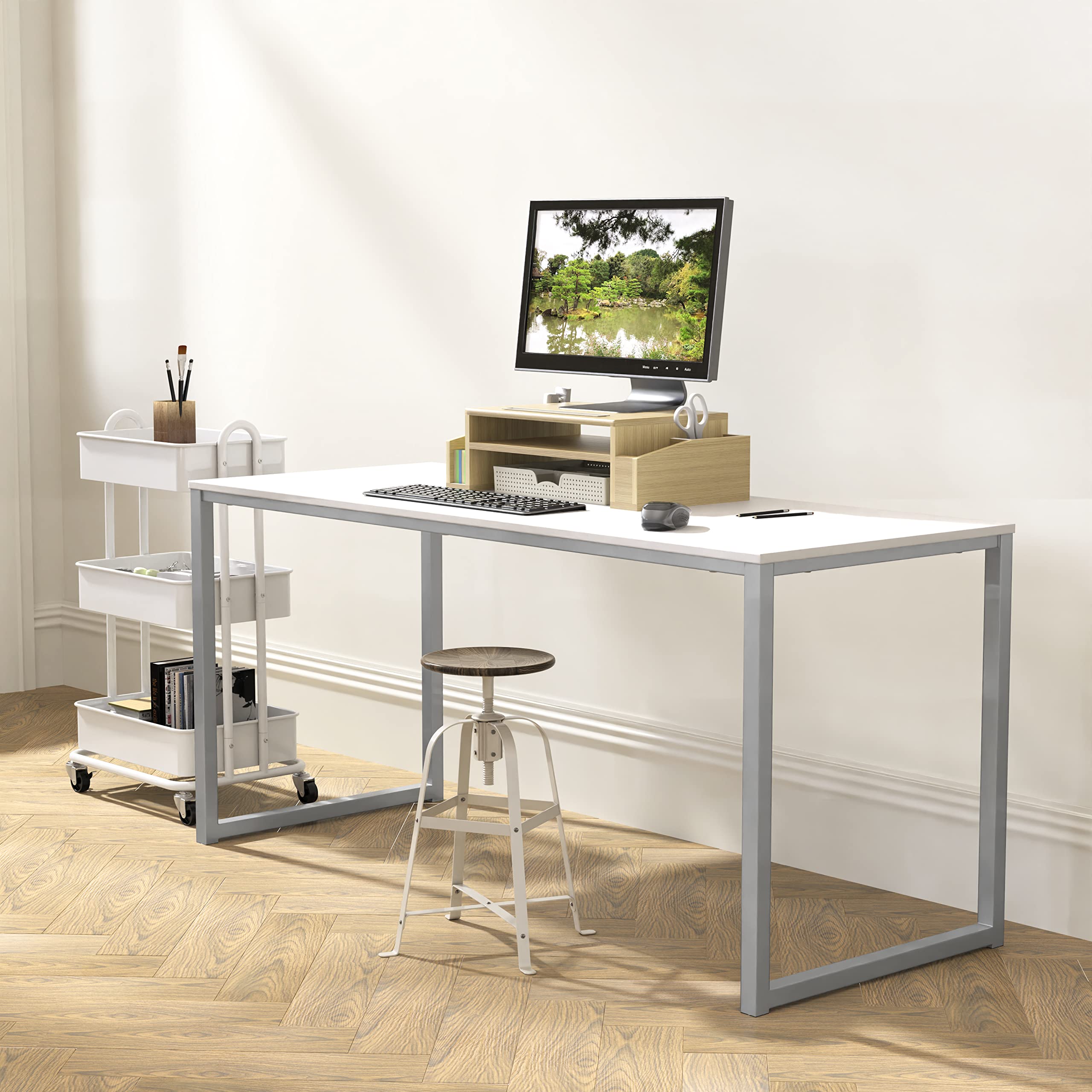 SHW 48 Inch Black Home Office Computer Desk