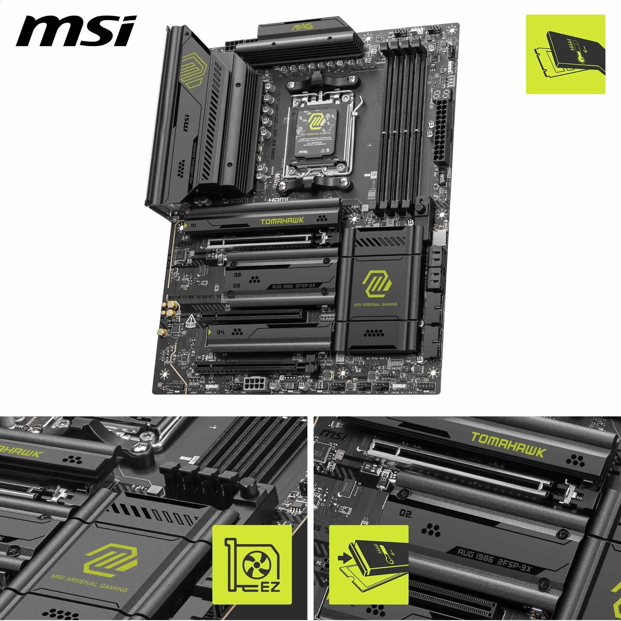 MSI MAG X870 Tomahawk WiFi Gaming Motherboard for AMD Ryzen