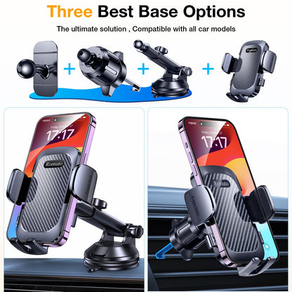 Romuto Car Phone Holder Mount Dashboard Windshield Vent