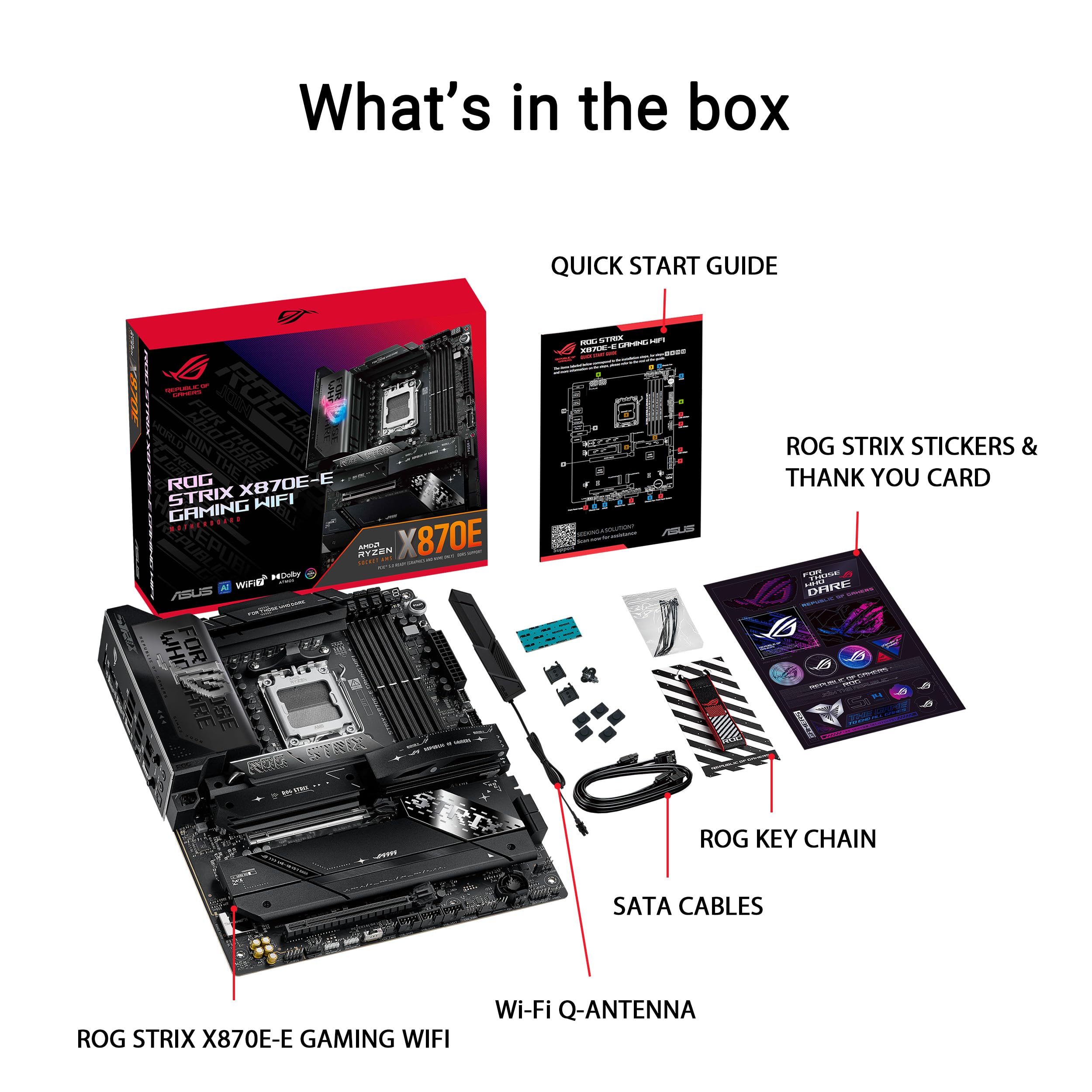 ASUS ROG Strix X870E-E Gaming Motherboard with WiFi 7