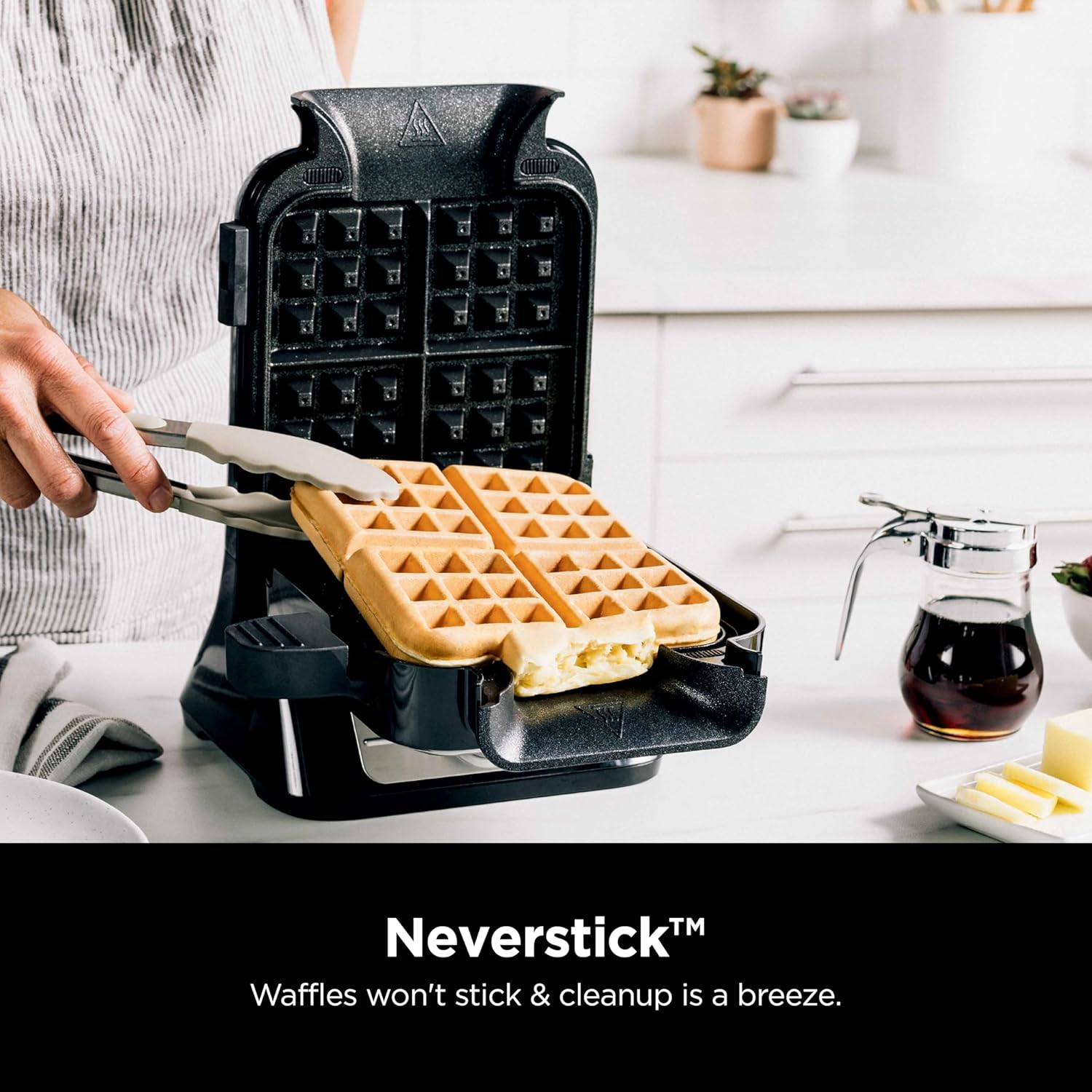 Ninja NeverStick Belgian Waffle Maker with Vertical Design