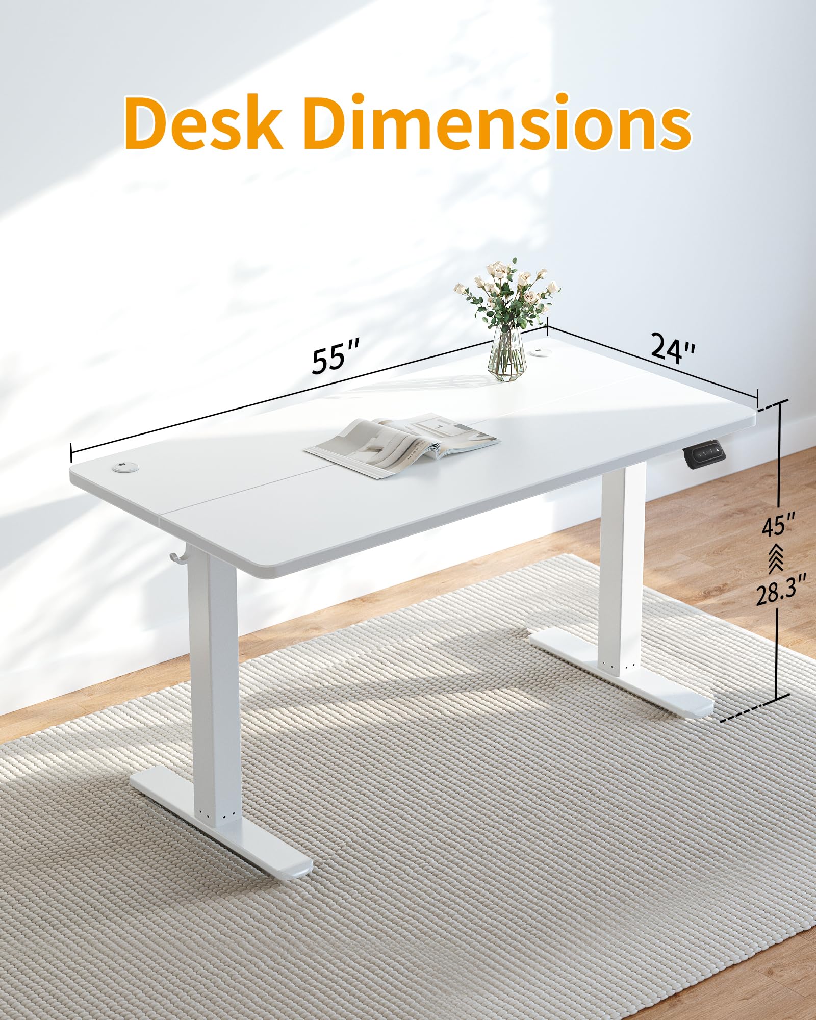 CubiCubi Adjustable Electric Standing Desk for Comfort