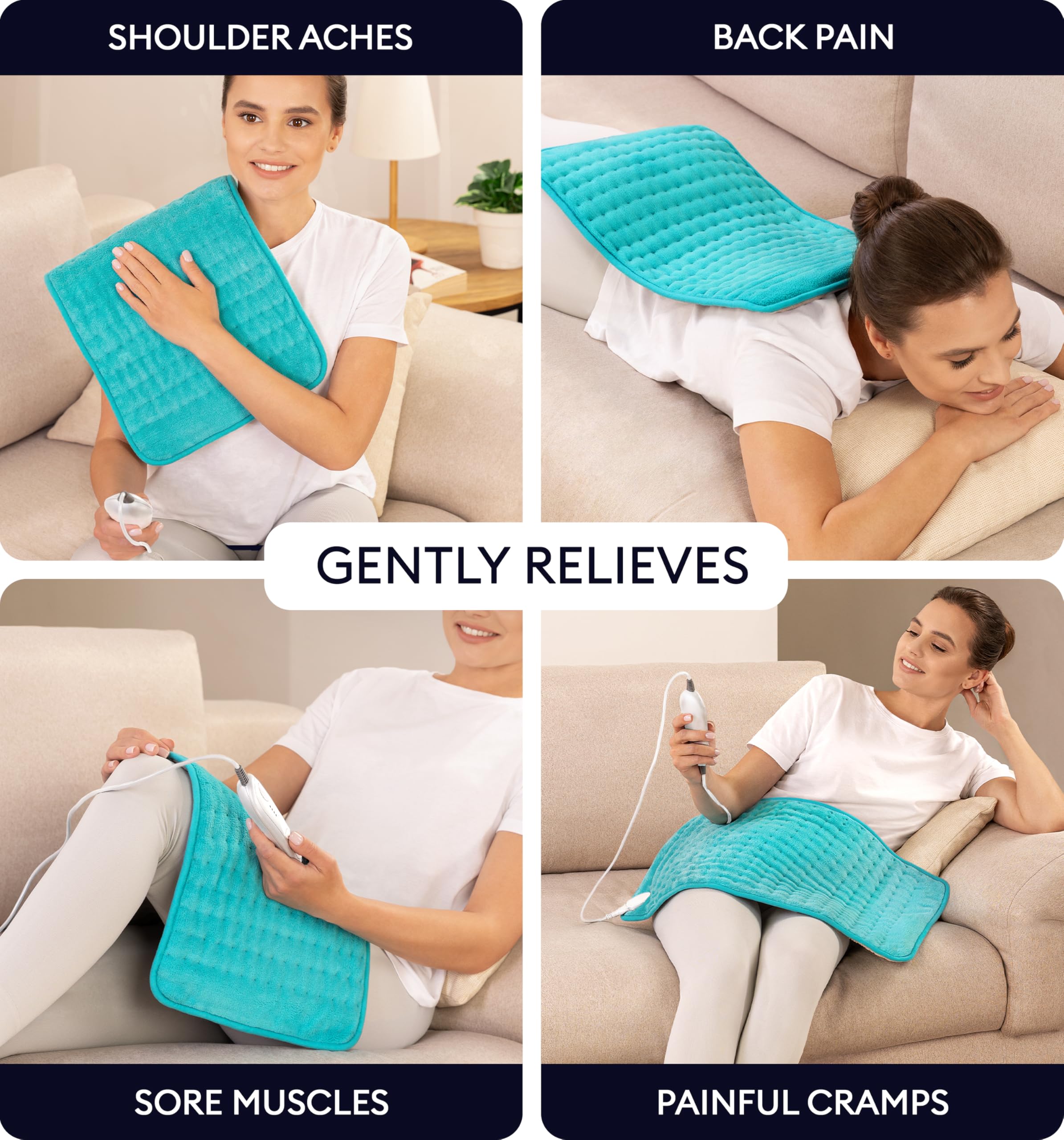 Geniani Large Electric Heating Pad for Pain Relief