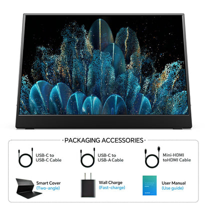 MNN 15.6 Inch Portable Monitor FHD 1080P IPS USB C HDMI
