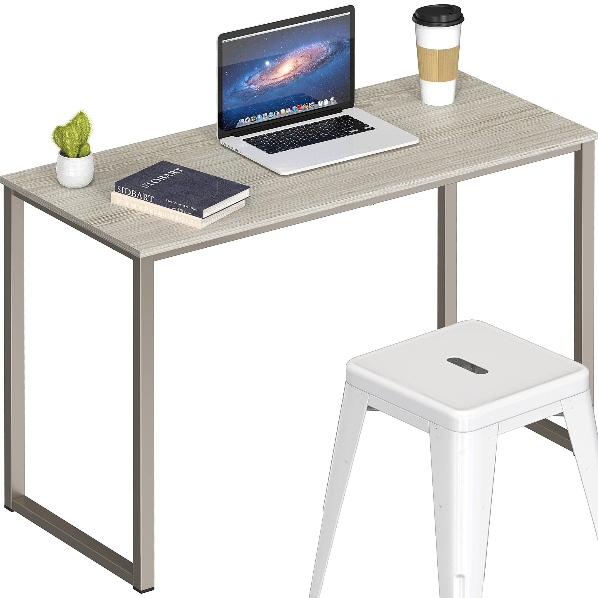 SHW 48 Inch Black Home Office Computer Desk