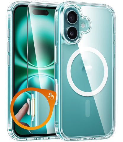 FNTCASE Clear Case For iPhone 17 Pro Max Screen Protector