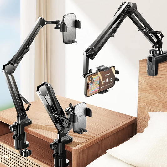 LISEN Gooseneck Phone Holder for Desk Bed 3rd Upgrade