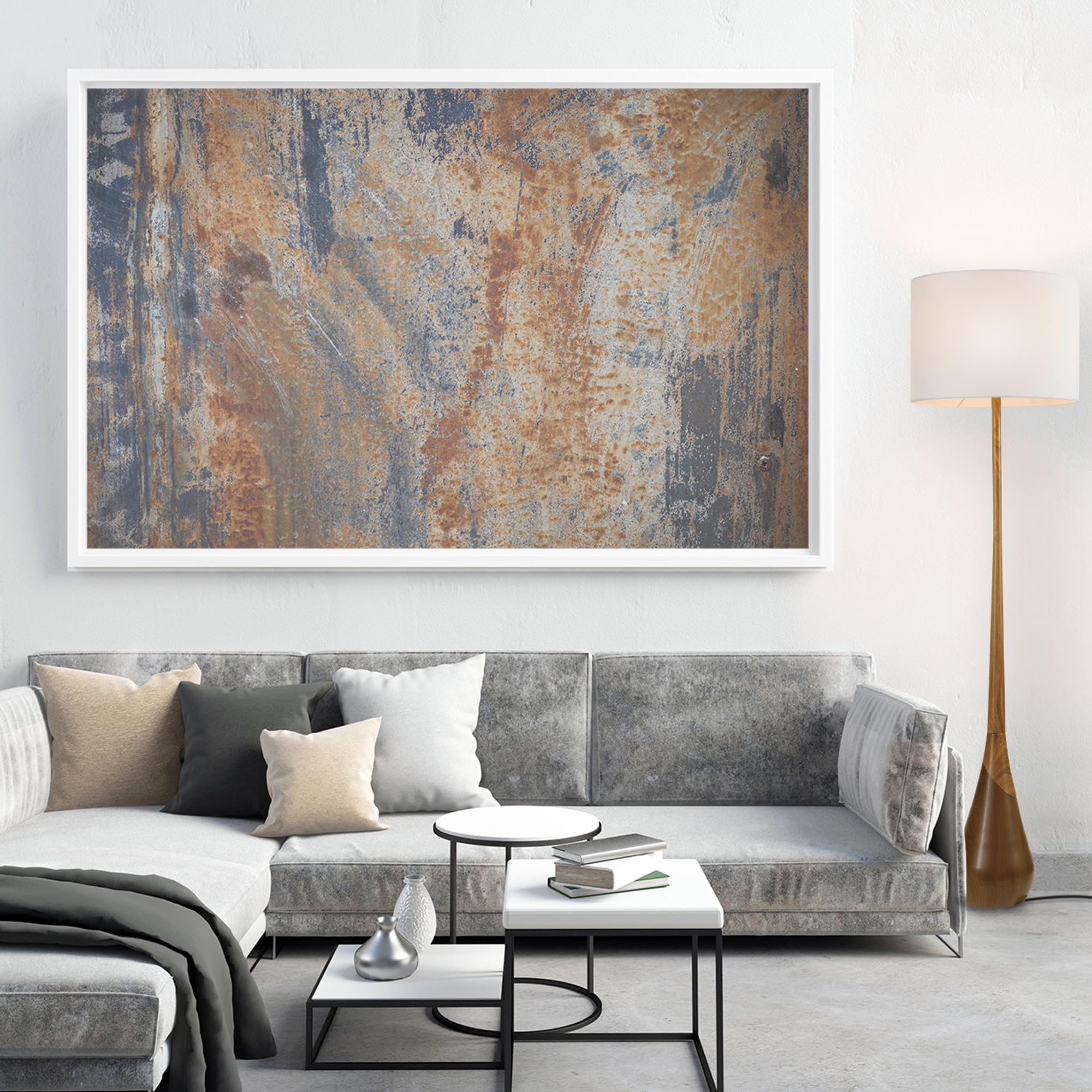 Modern 70 Inch Floor Lamp with Soft White Shade