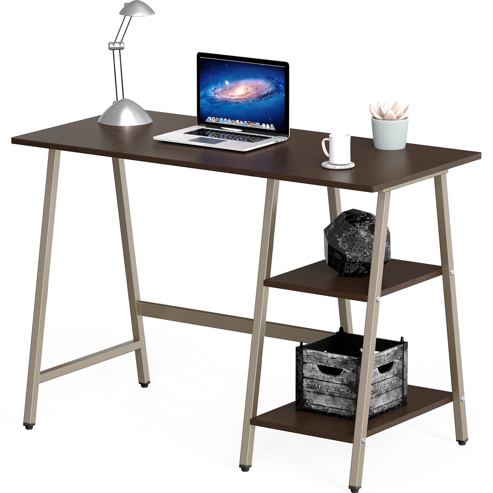 SHW 43 Inch Home Office Desk with Open Storage