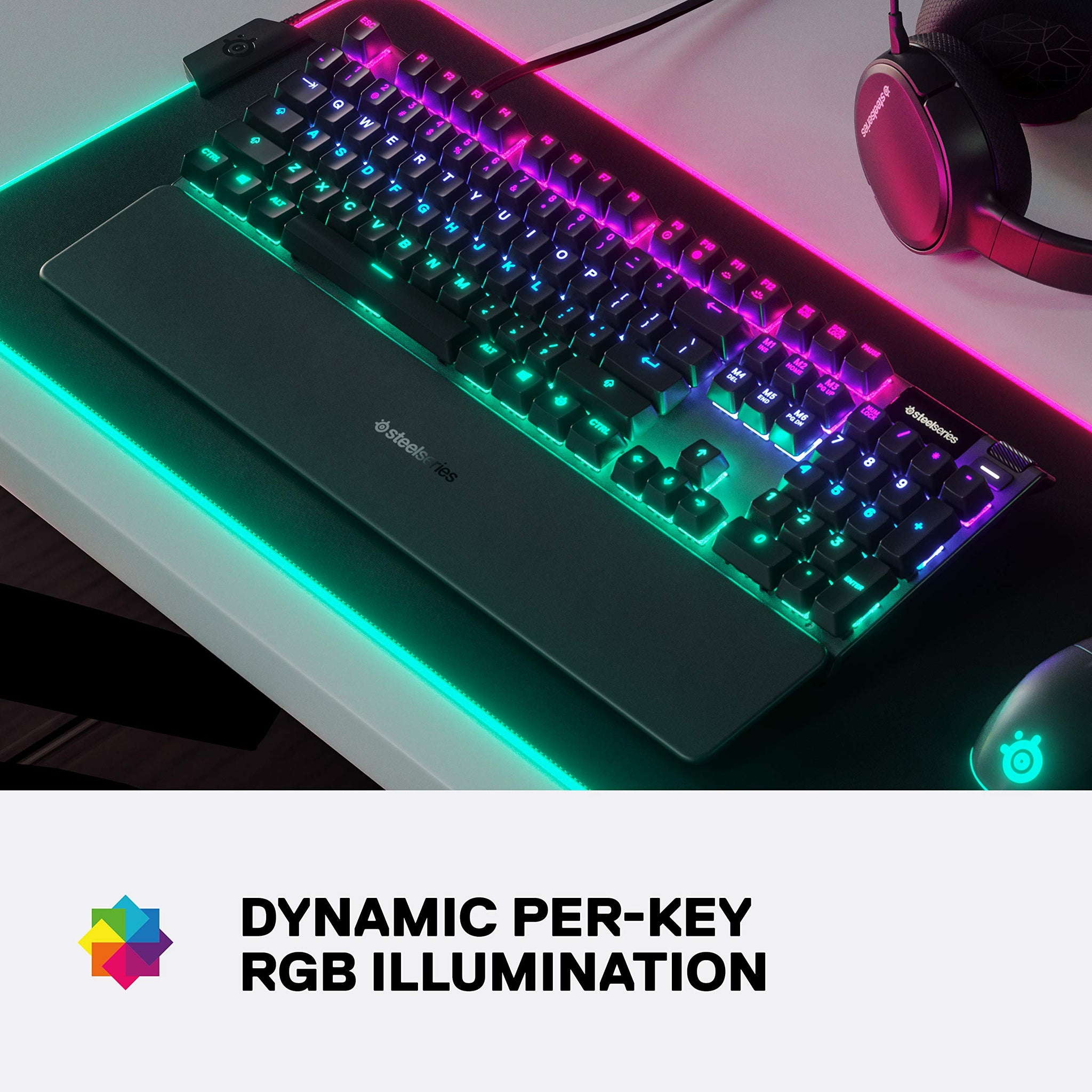 SteelSeries Apex 3 RGB Gaming Keyboard with Water Resistance