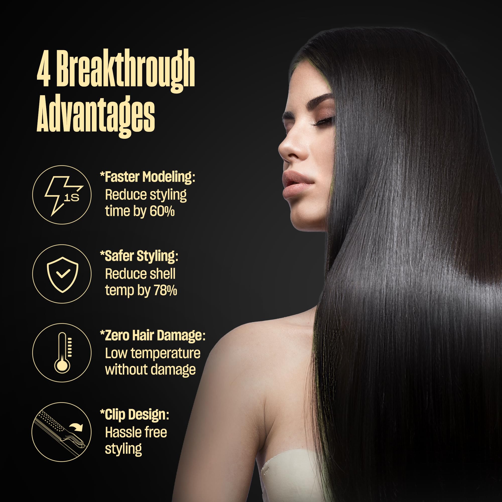 2 in 1 Hair Straightener and Curler for Effortless Styling