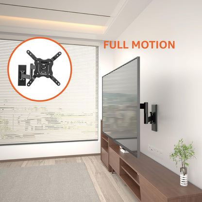 Amazon Basics Full Motion Wall Mount for 26 to 55 TVs Black