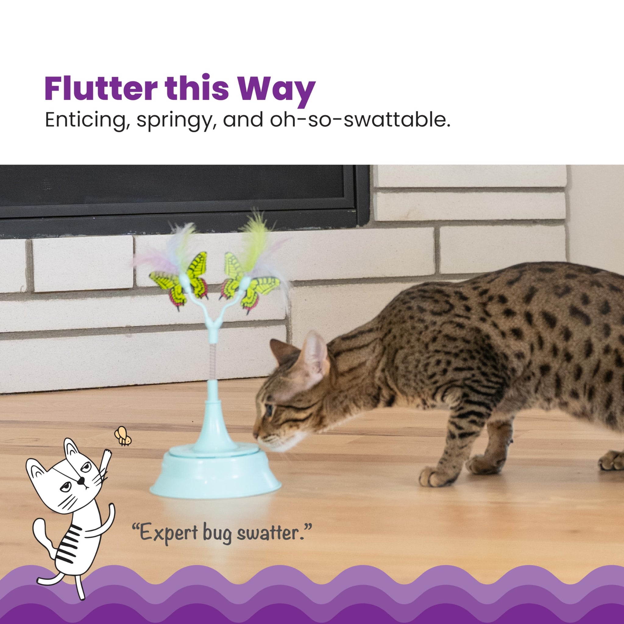 Interactive Flutter Dome Cat Toy for Indoor Play
