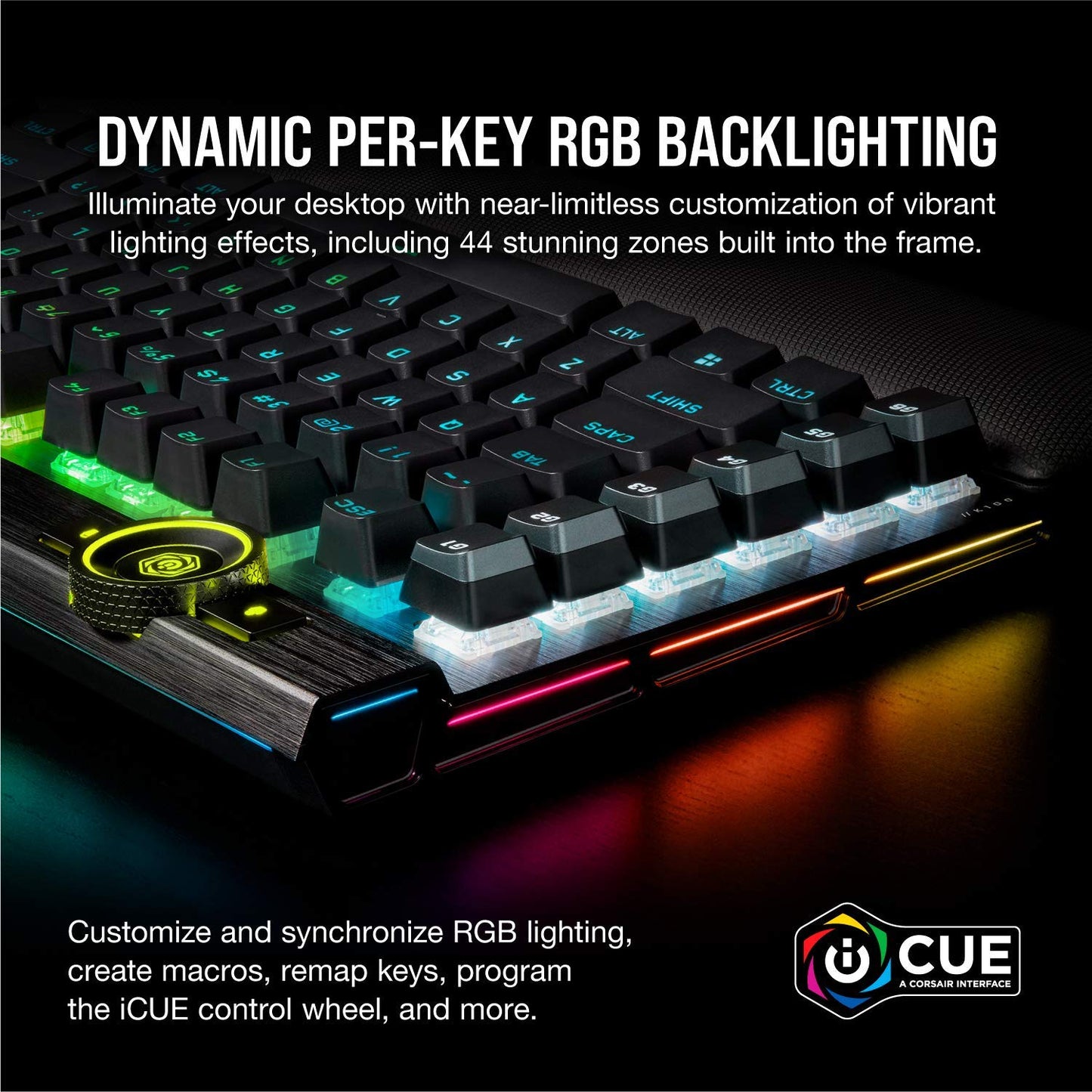 Corsair K100 RGB Gaming Keyboard with Hyper-Processing Technology