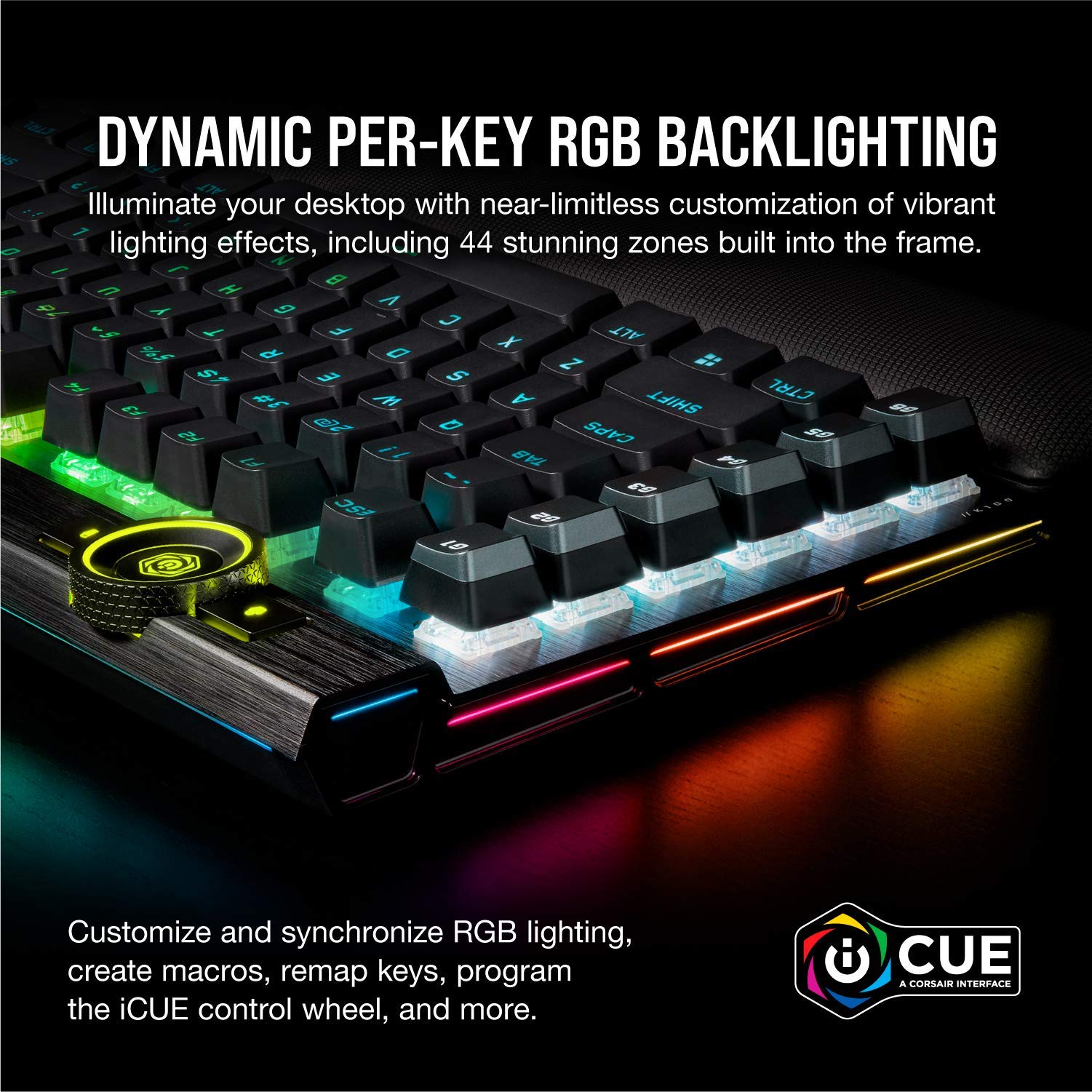 Corsair K100 RGB Gaming Keyboard with Hyper-Processing Technology