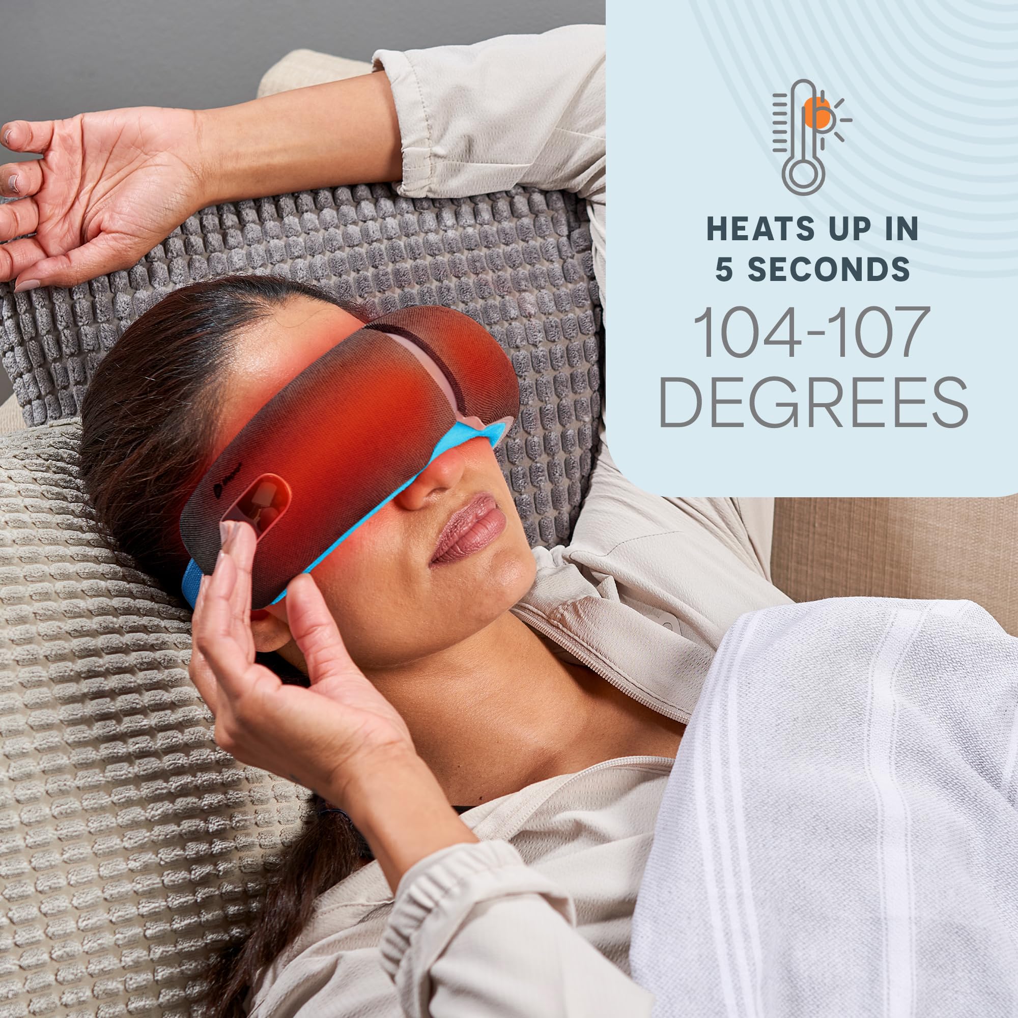 Portable Eye Massager with Heat and Vibration for Relief