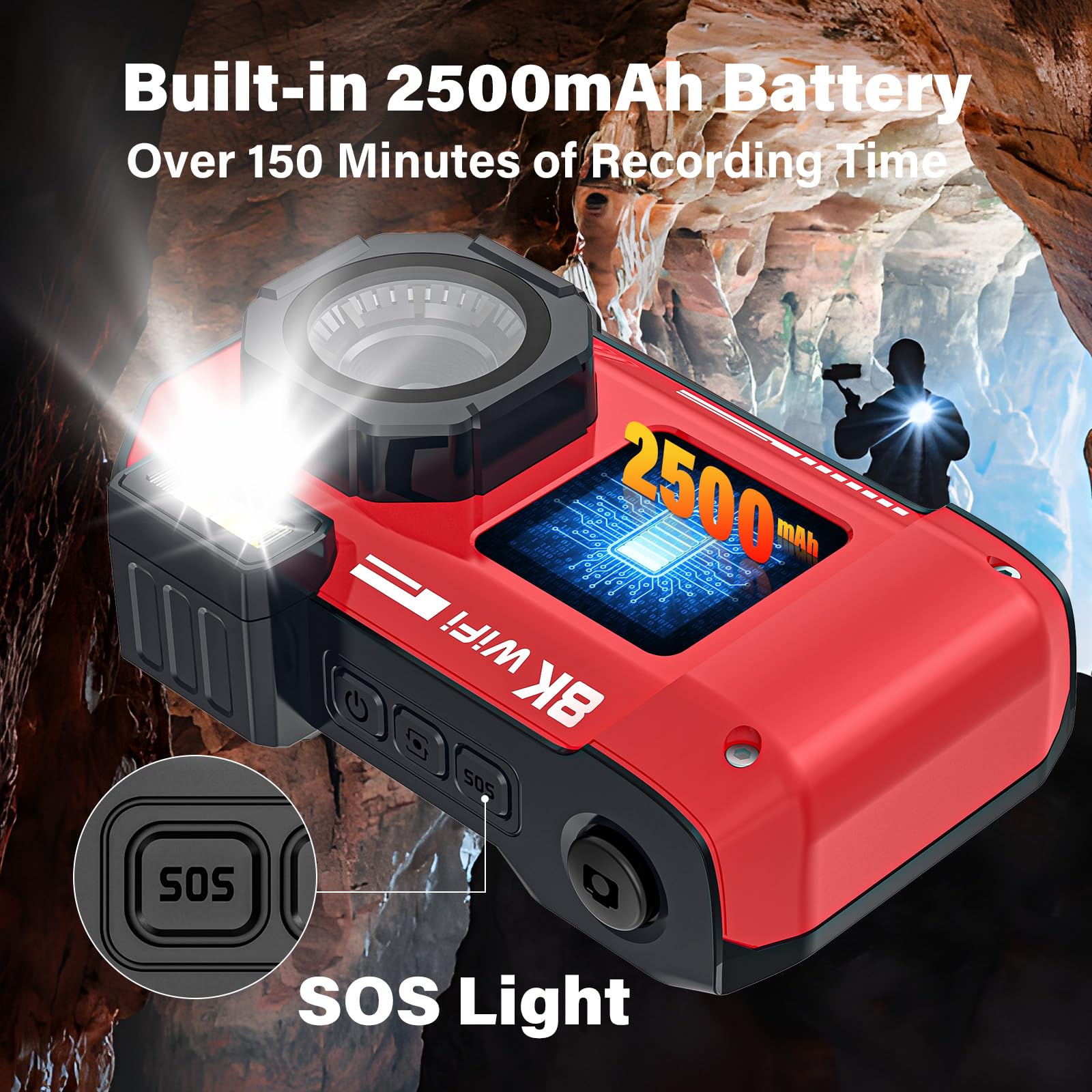 Rugged Waterproof 8K UHD Digital Camera for Snorkeling