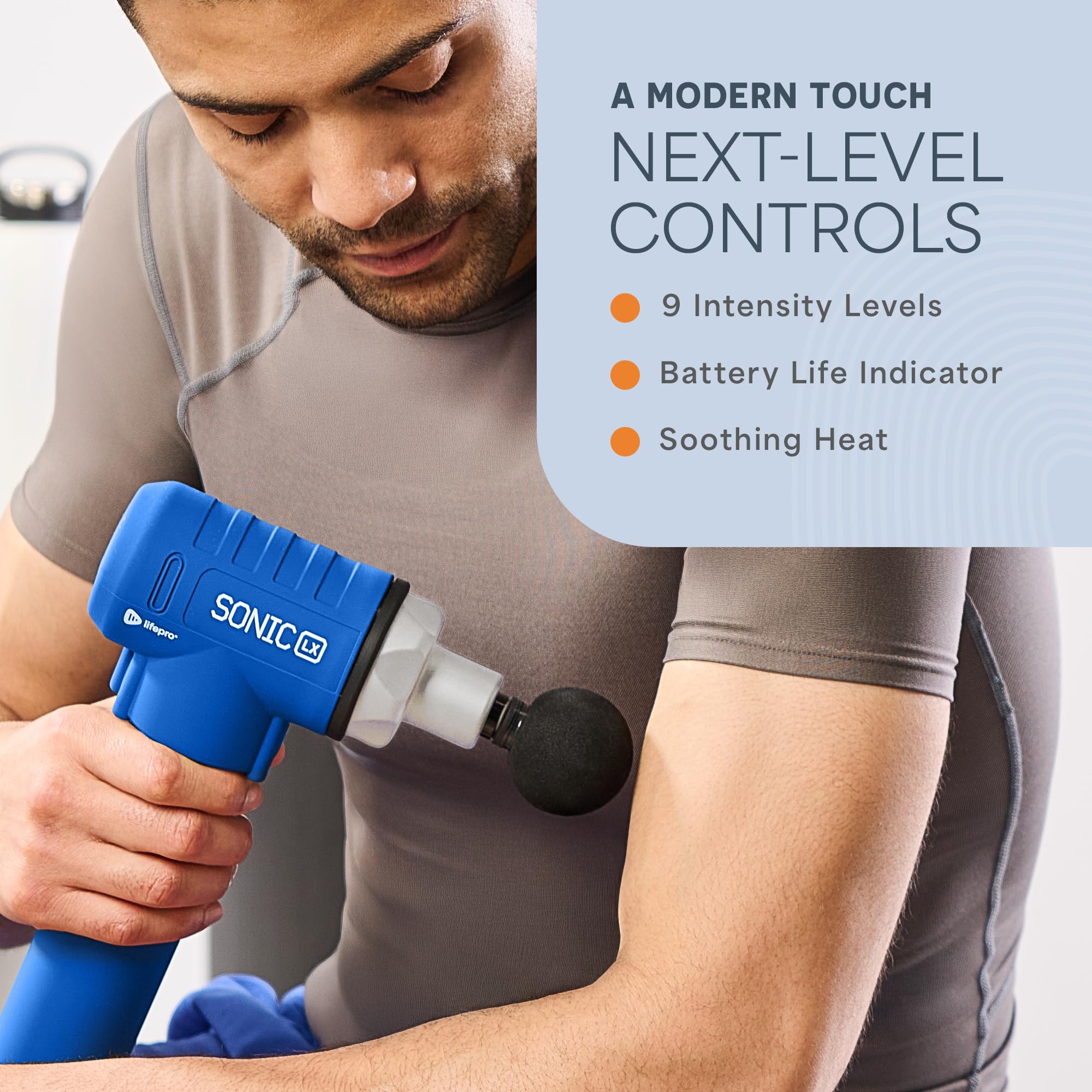 LifePro Sonic LX Heated Massage Gun for Muscle Recovery