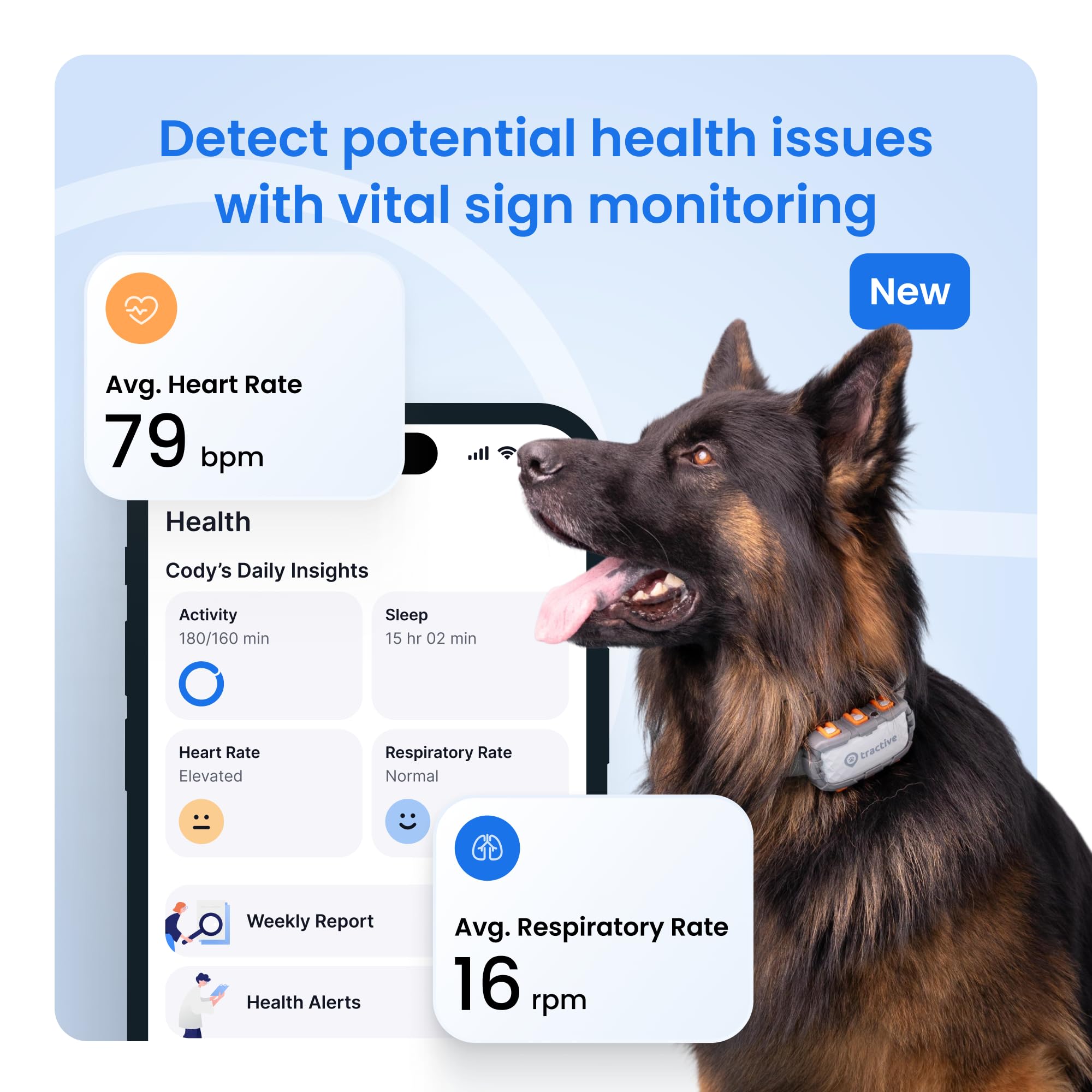 Tractive XL Smart Dog GPS Tracker with Health Monitoring
