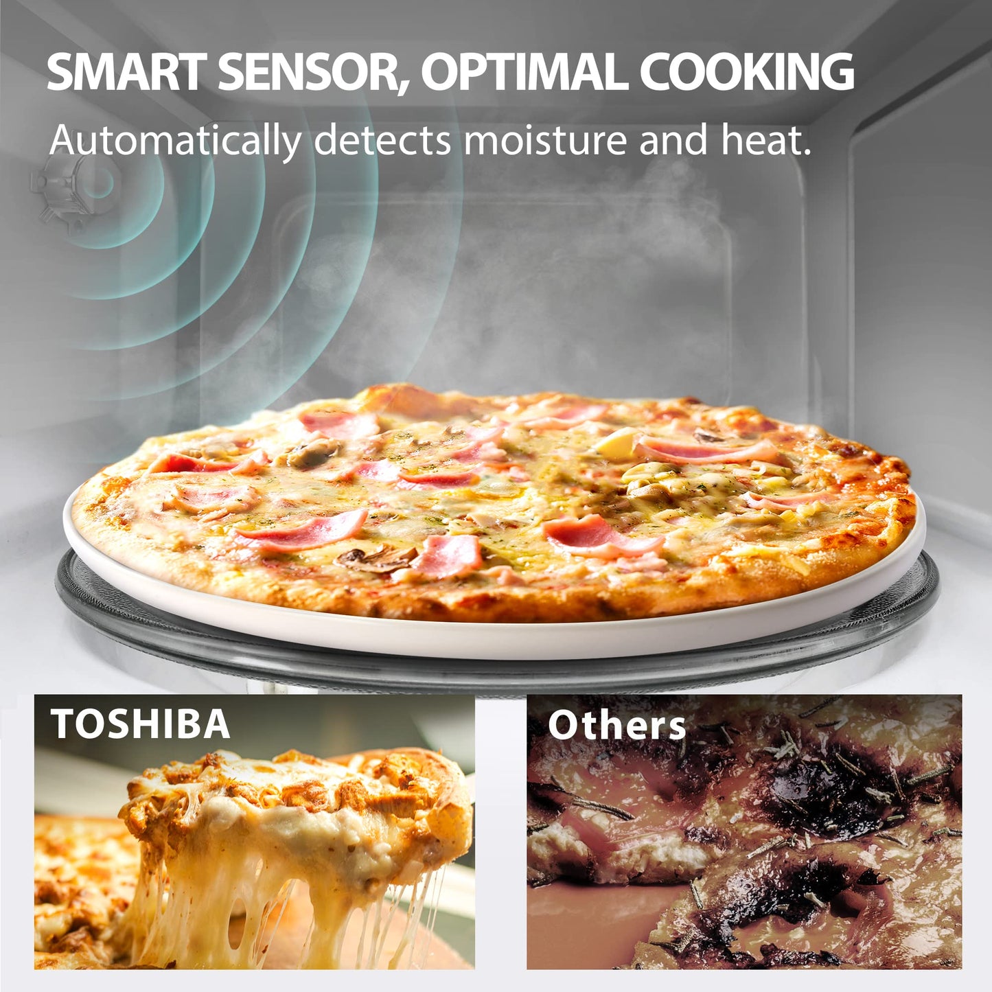 Toshiba Small Countertop Microwave with Child Lock Feature