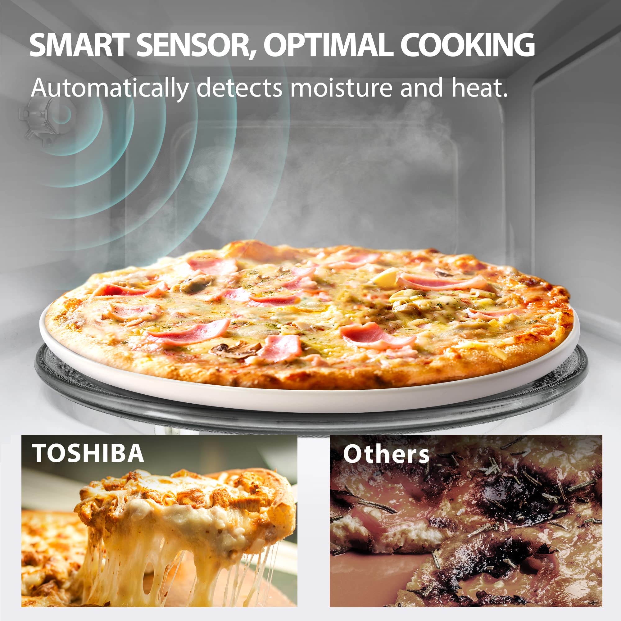 Toshiba Small Countertop Microwave with Child Lock Feature