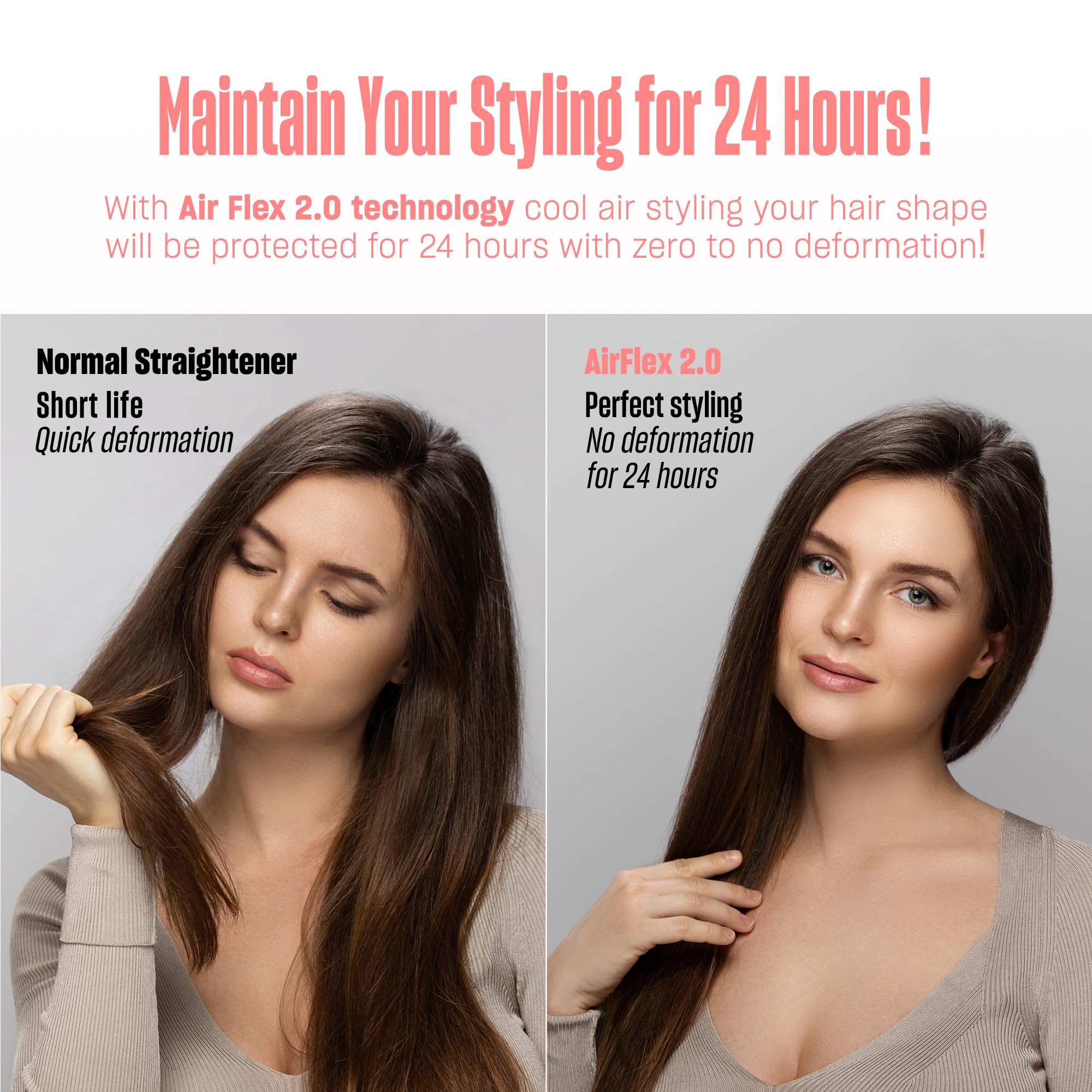 2 in 1 Hair Straightener and Curler for Effortless Styling